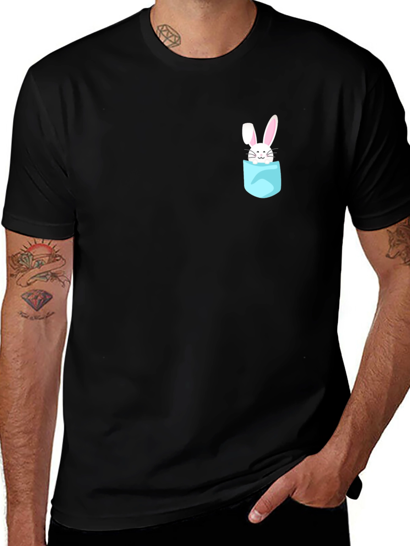 Black Bunny Pocket Tee