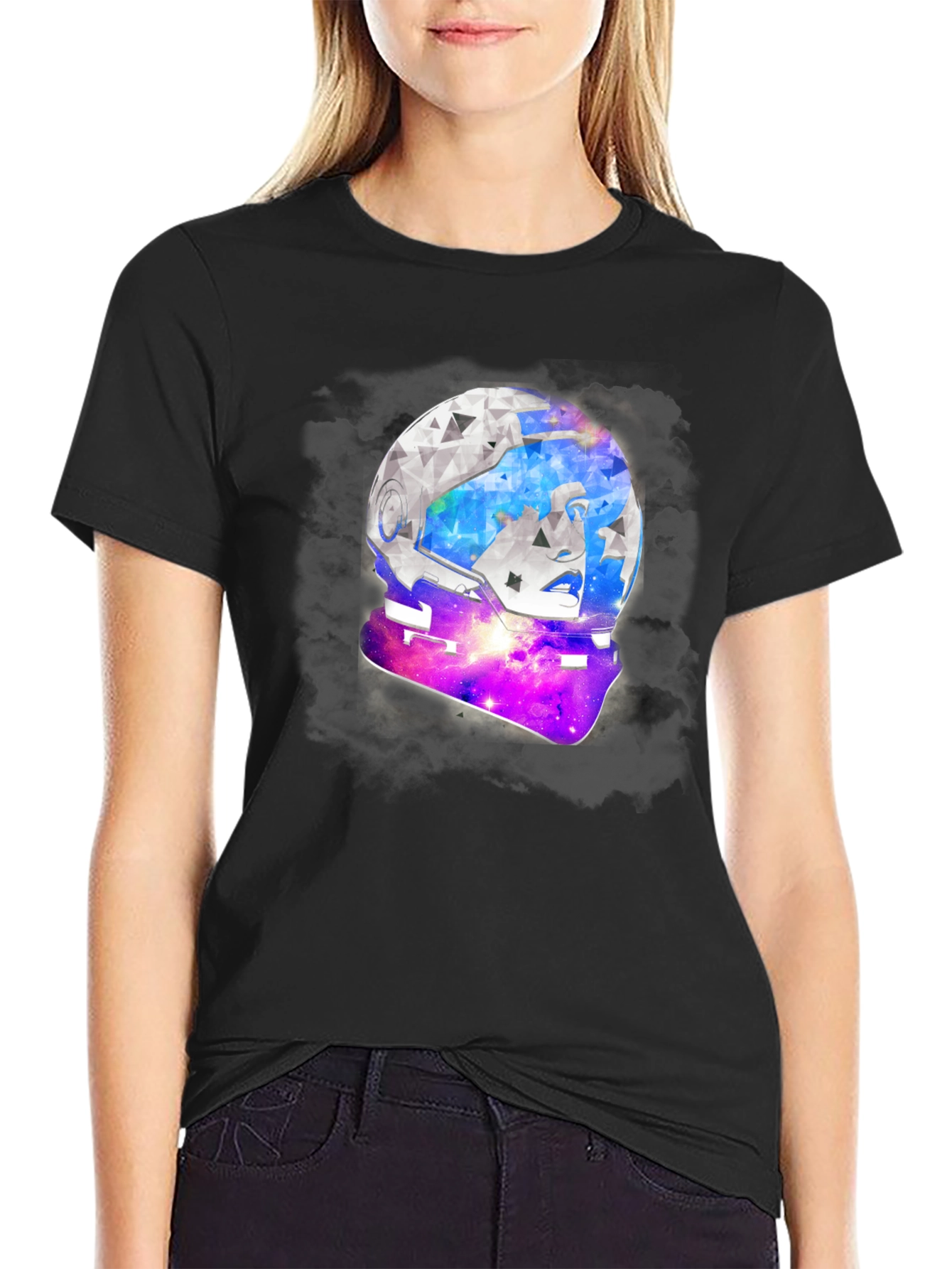 Astronaut Helmet Graphic T-Shirt - Stylish Space Design