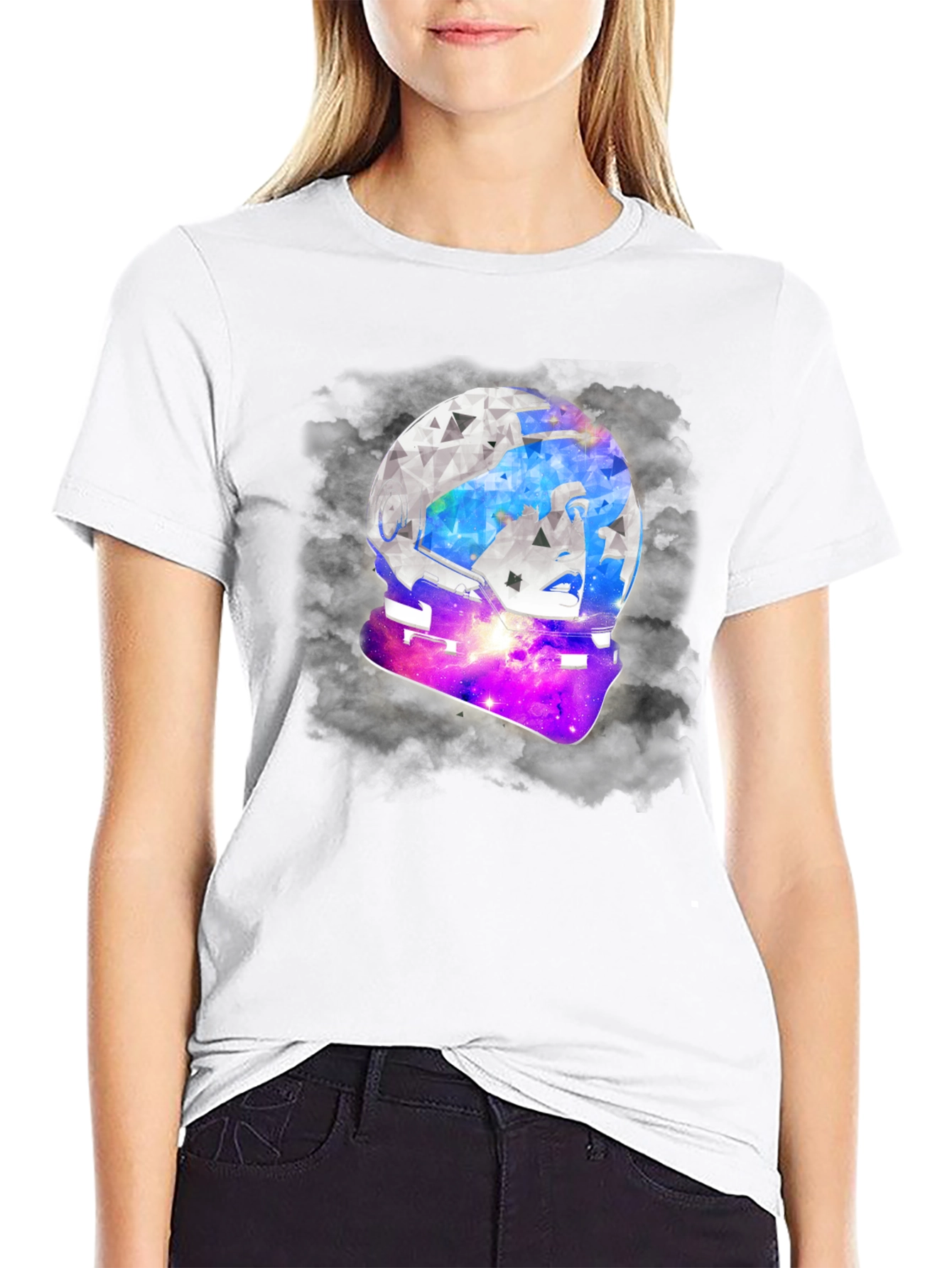 Astronaut Helmet Graphic T-Shirt - Stylish Space Design