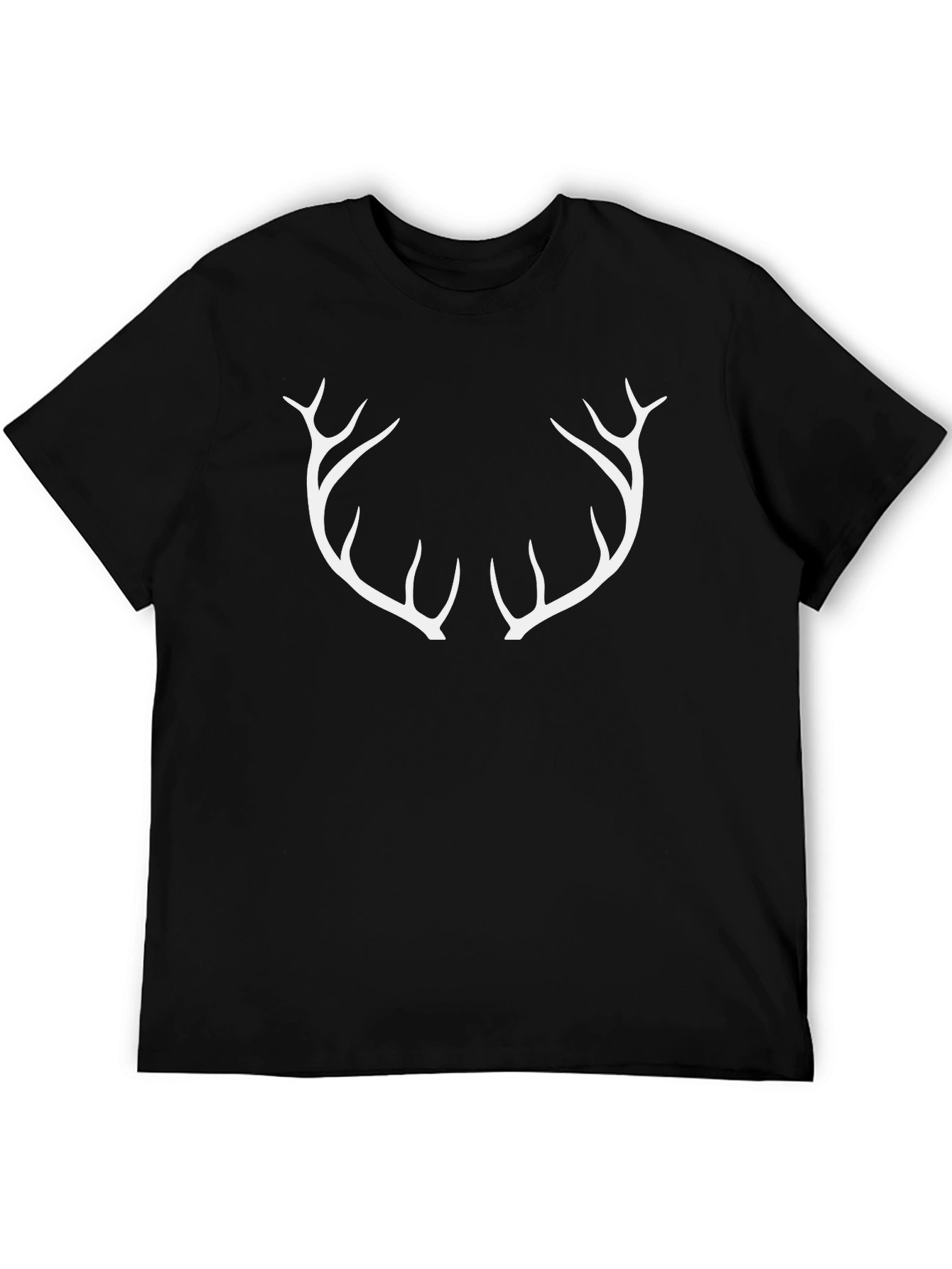 Antler Graphic Tee - Stylish Black Cotton T-Shirt