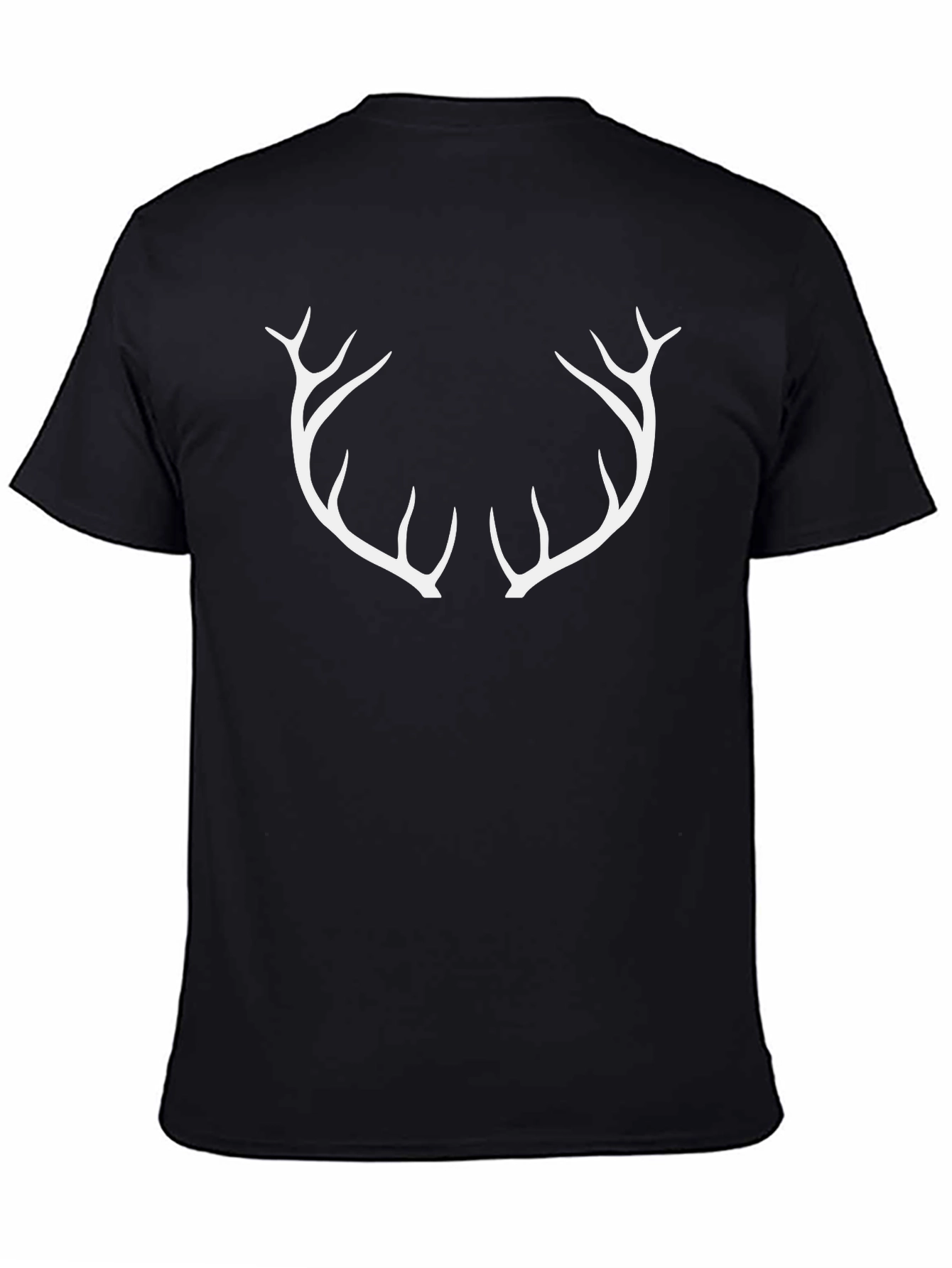 Antler Graphic Tee - Stylish Black Cotton T-Shirt