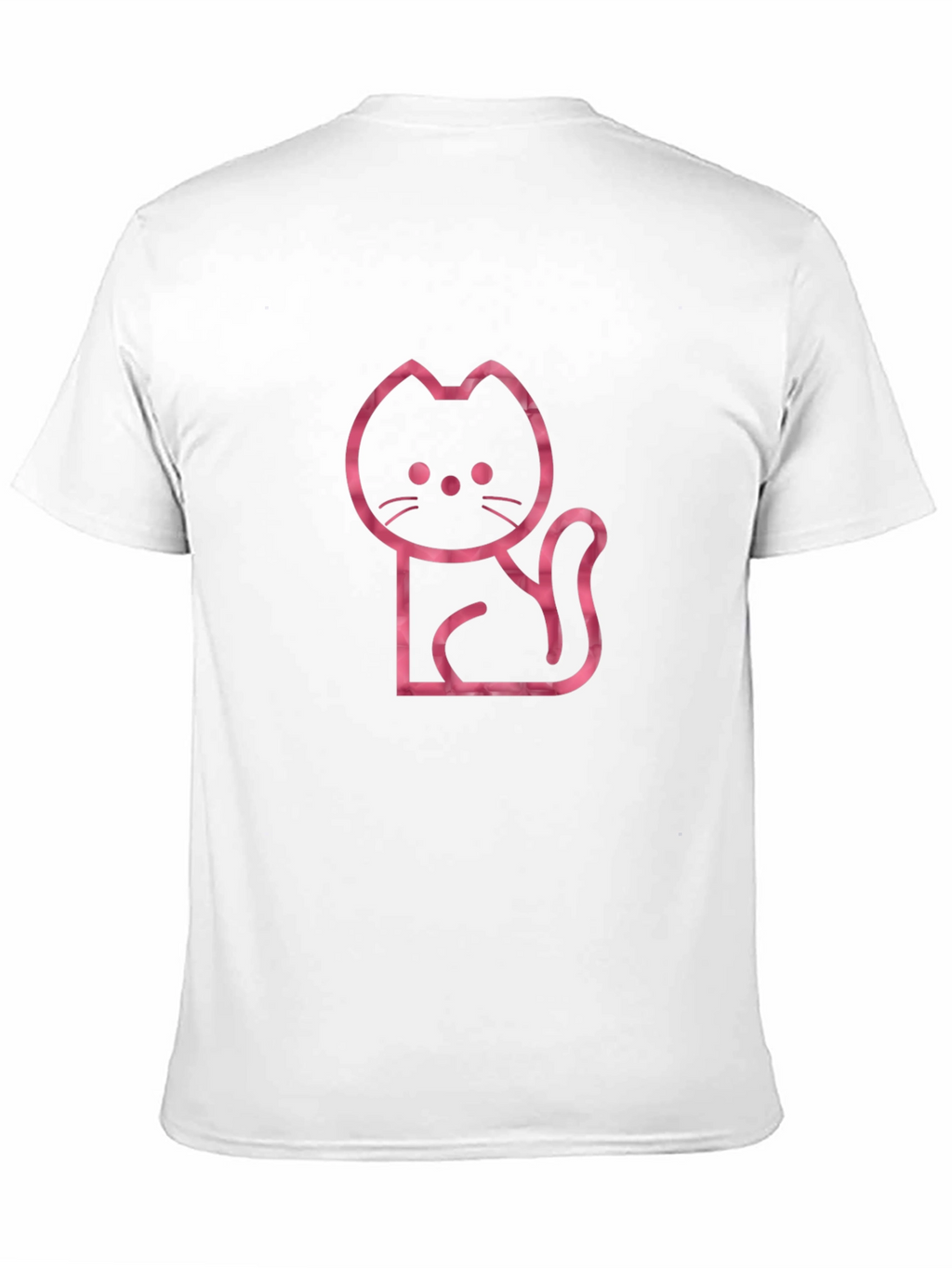 Cool Cat Outline Graphic Tee - Black