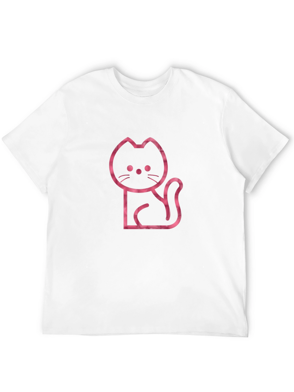 Cool Cat Outline Graphic Tee - Black