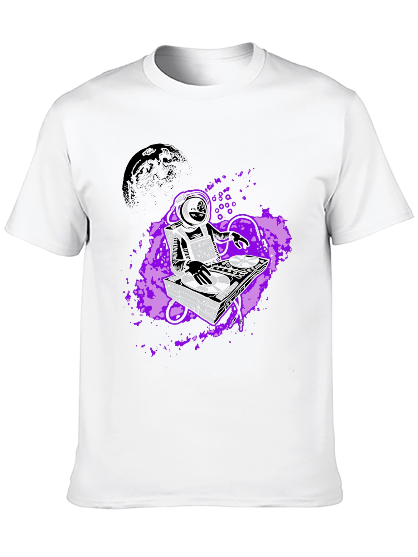 DJ Astronaut Graphic Tee - Space Beats T-Shirt