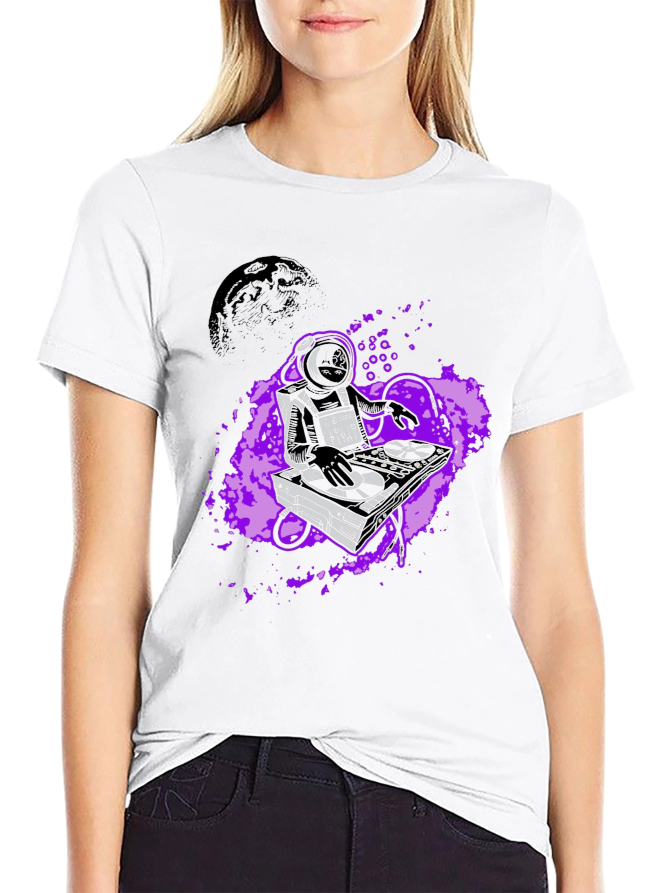 DJ Astronaut Graphic Tee - Space Beats T-Shirt
