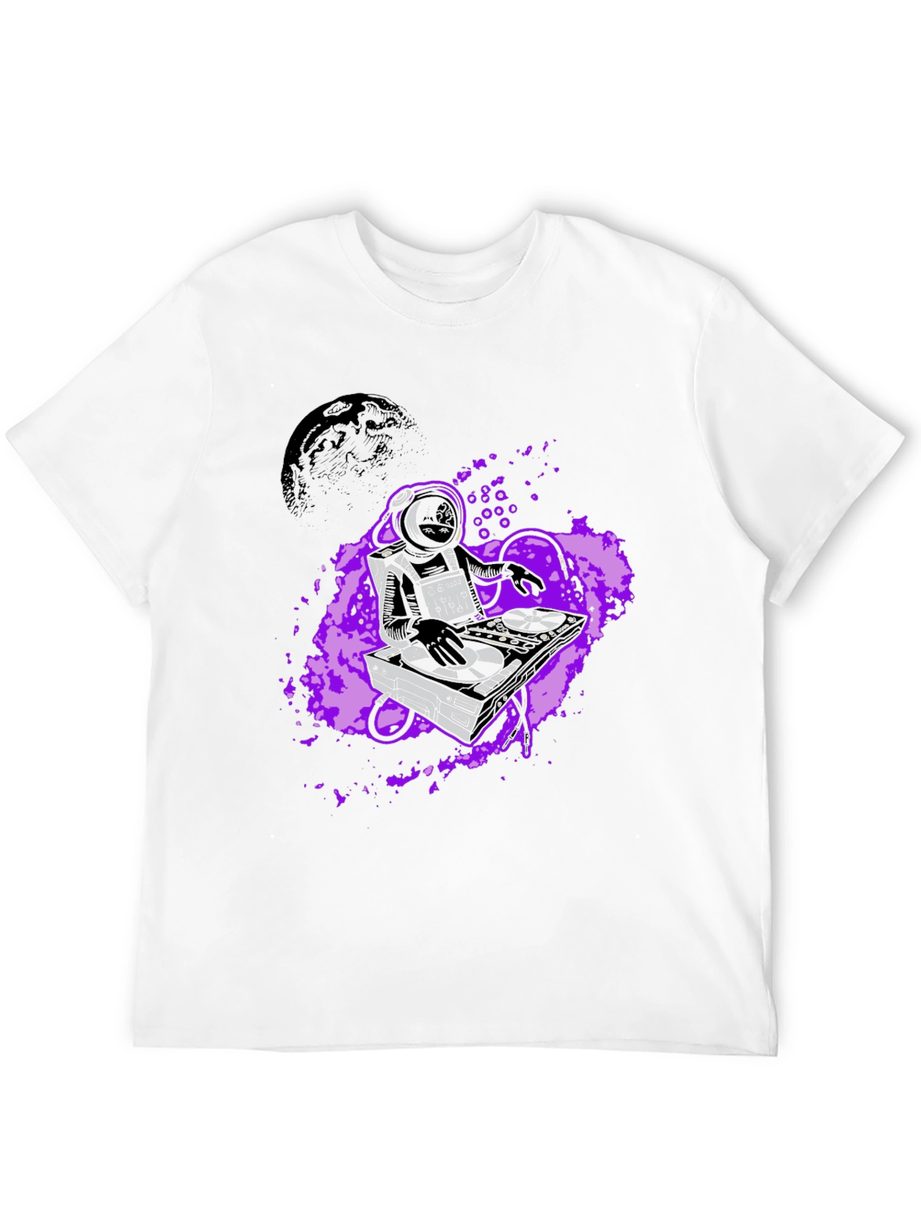 DJ Astronaut Graphic Tee - Space Beats T-Shirt