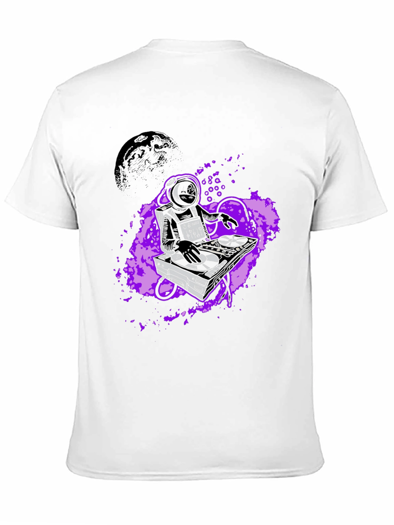DJ Astronaut Graphic Tee - Space Beats T-Shirt