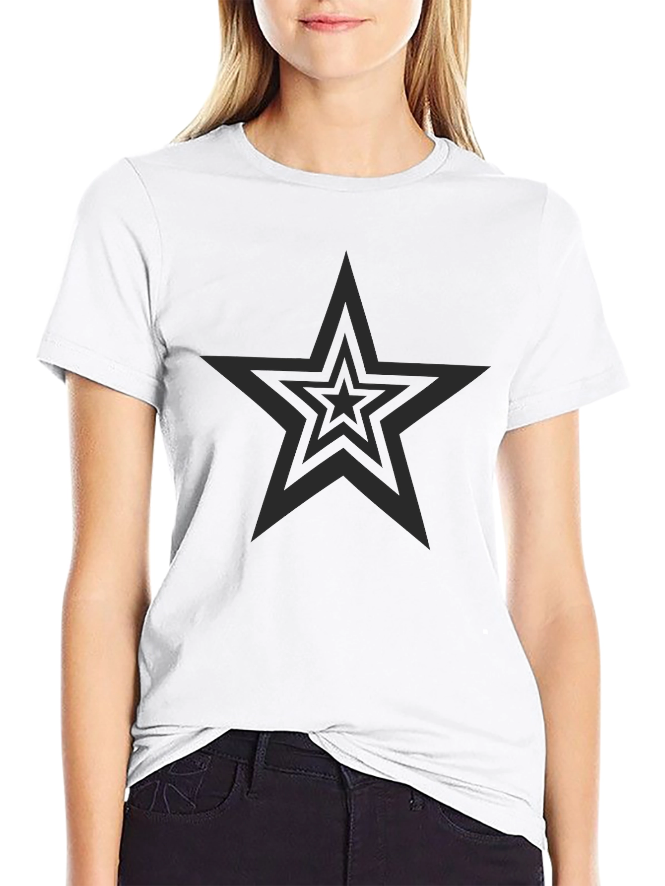 Black Star Graphic Tee - Stylish & Modern