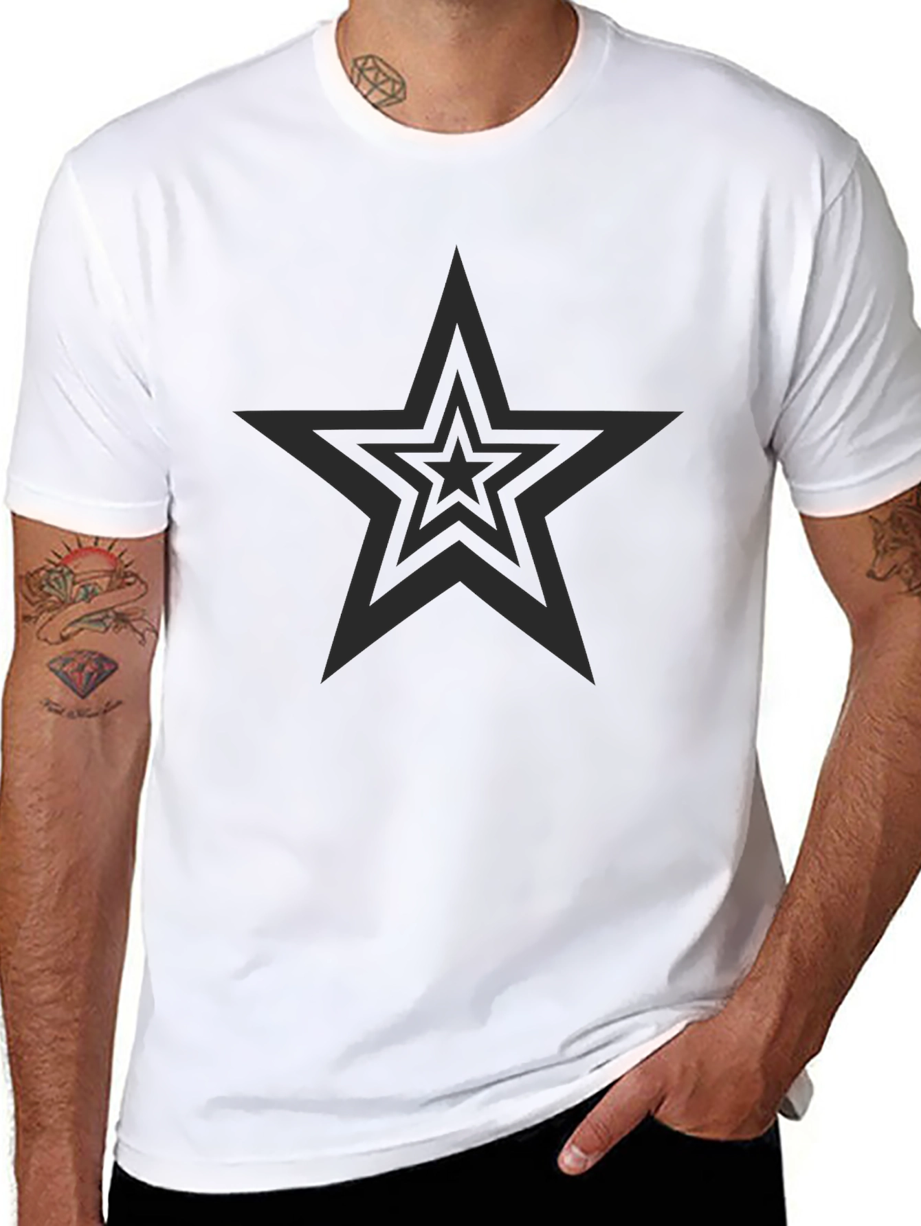 Black Star Graphic Tee - Stylish & Modern