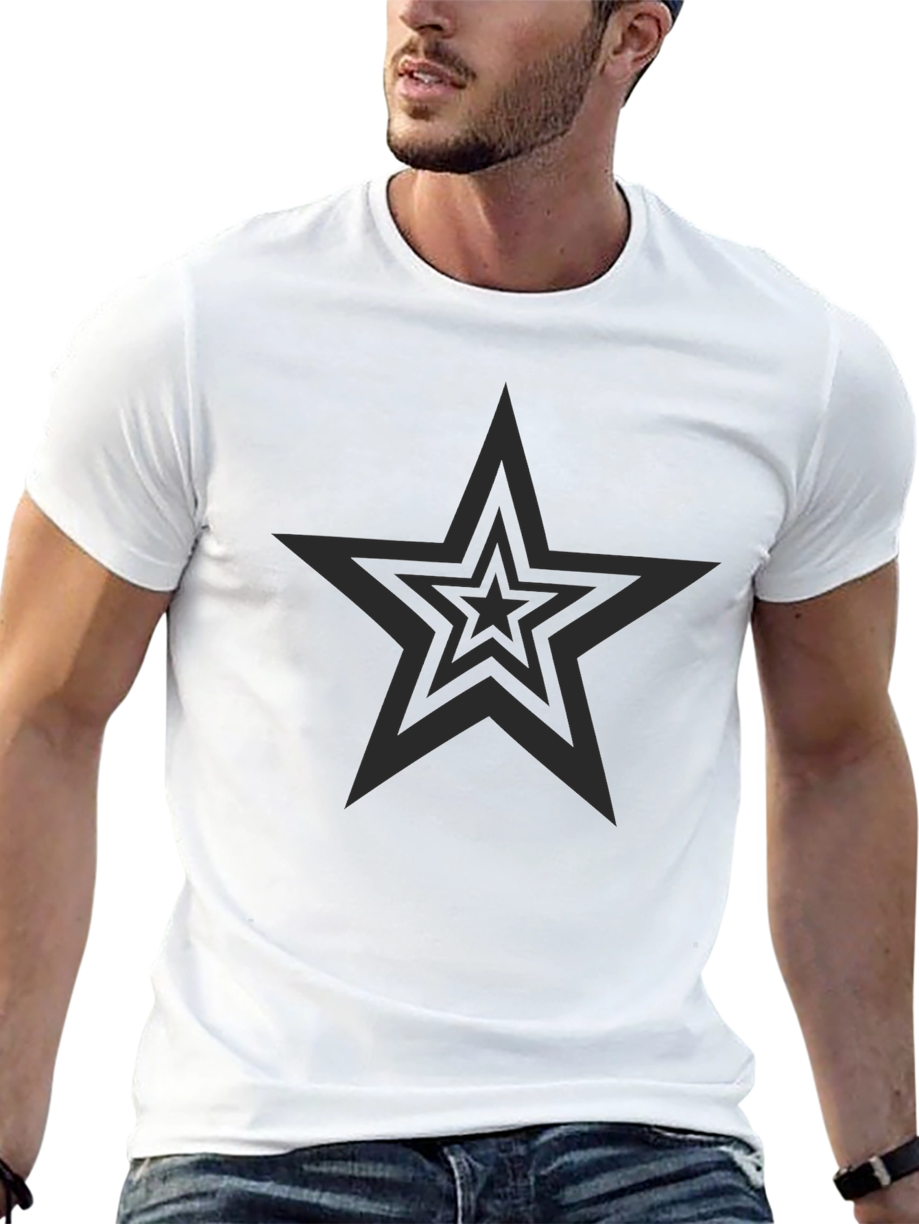 Black Star Graphic Tee - Stylish & Modern