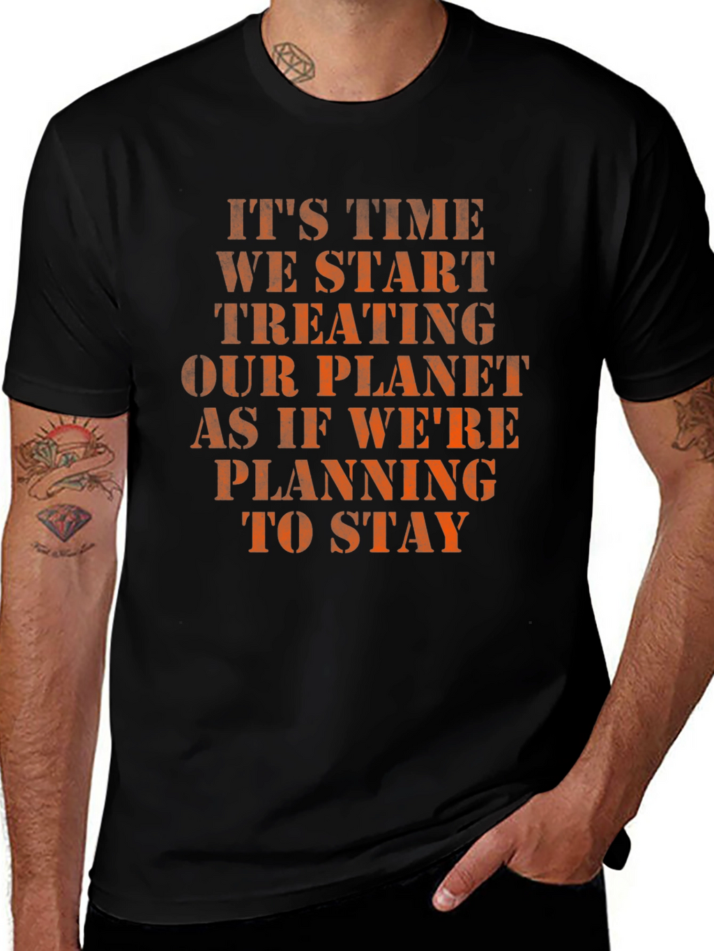 Eco-Friendly Slogan T-Shirt: Treat Our Planet Well