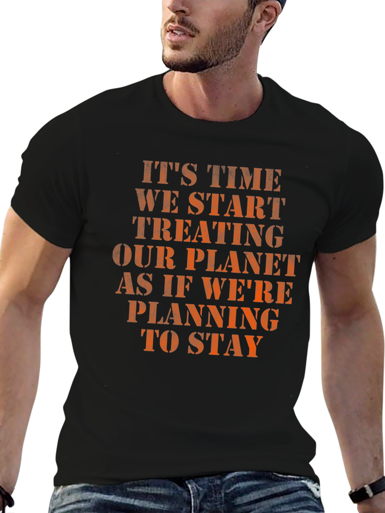 Eco-Friendly Slogan T-Shirt: Treat Our Planet Well