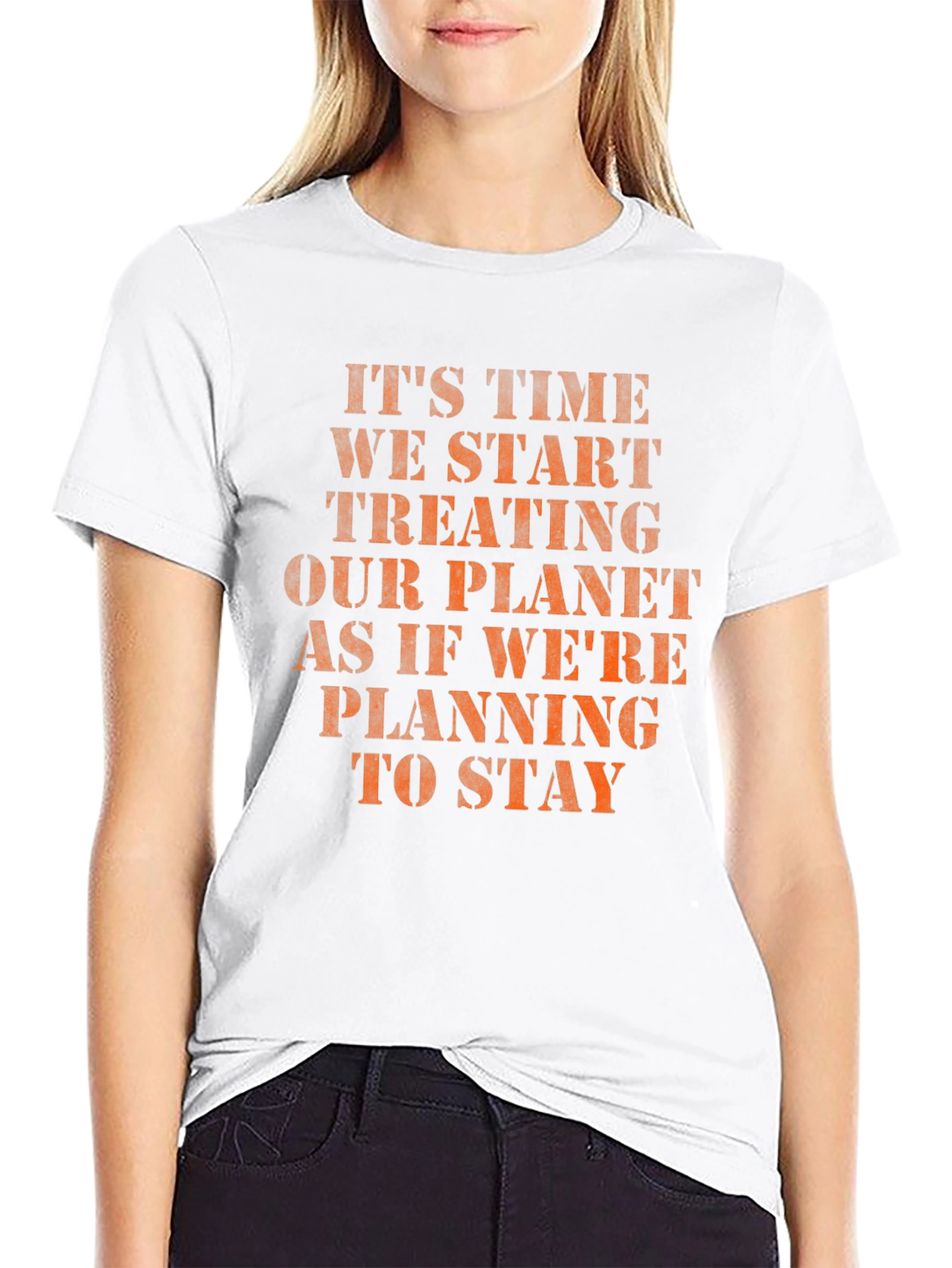 Eco-Friendly Slogan T-Shirt: Treat Our Planet Well