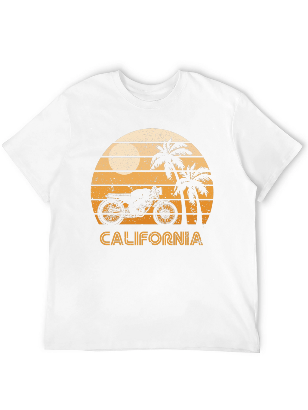California Motorcycle Sunset Graphic Tee