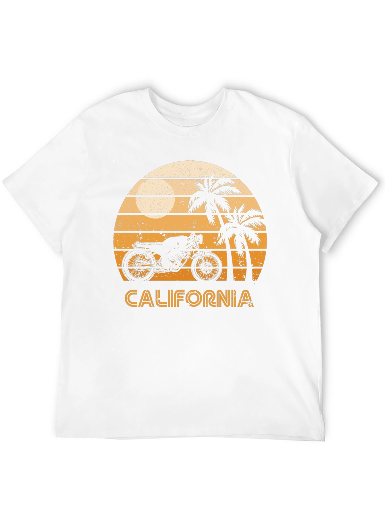 California Motorcycle Sunset Graphic Tee