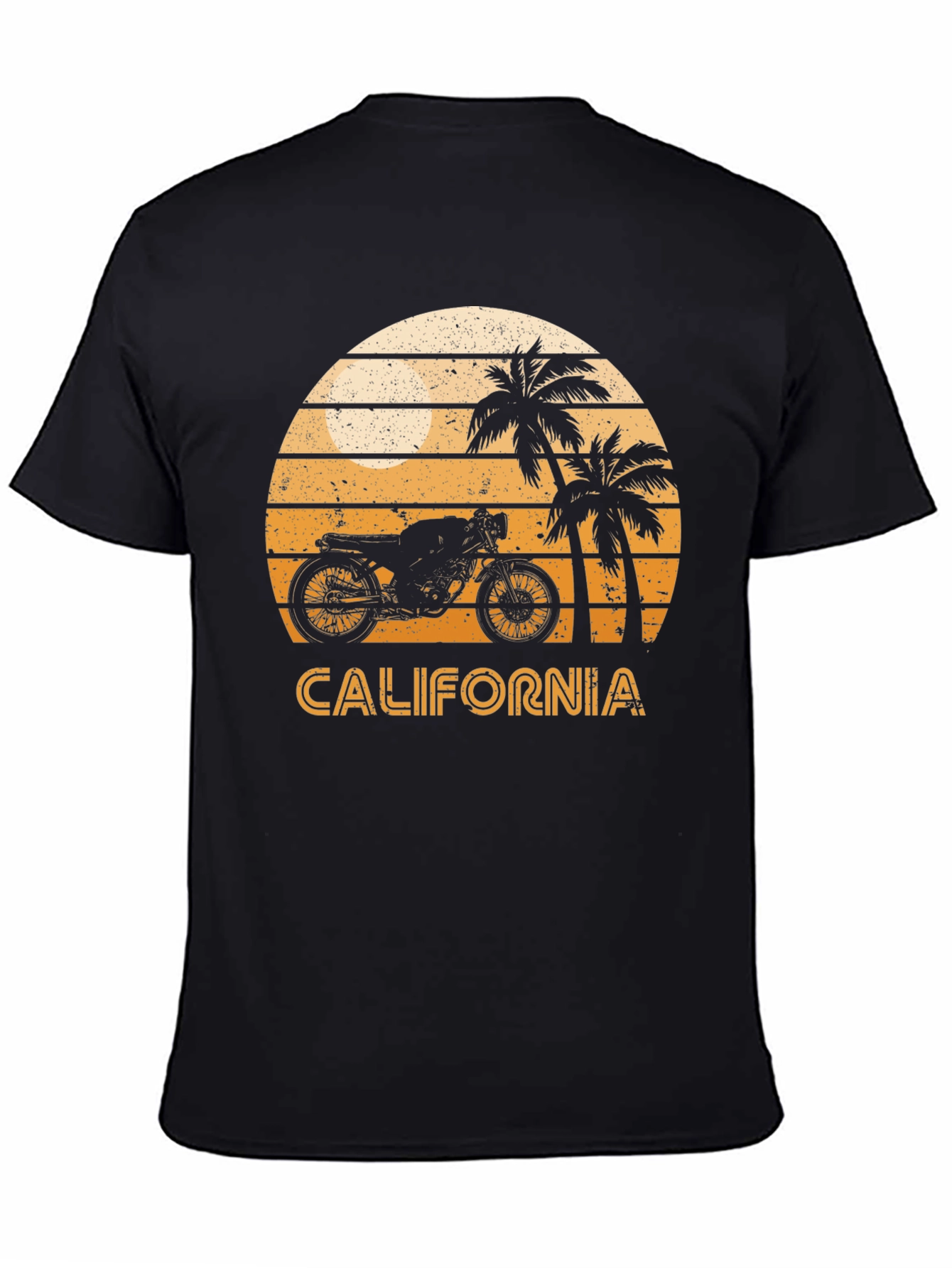 California Motorcycle Sunset Graphic Tee