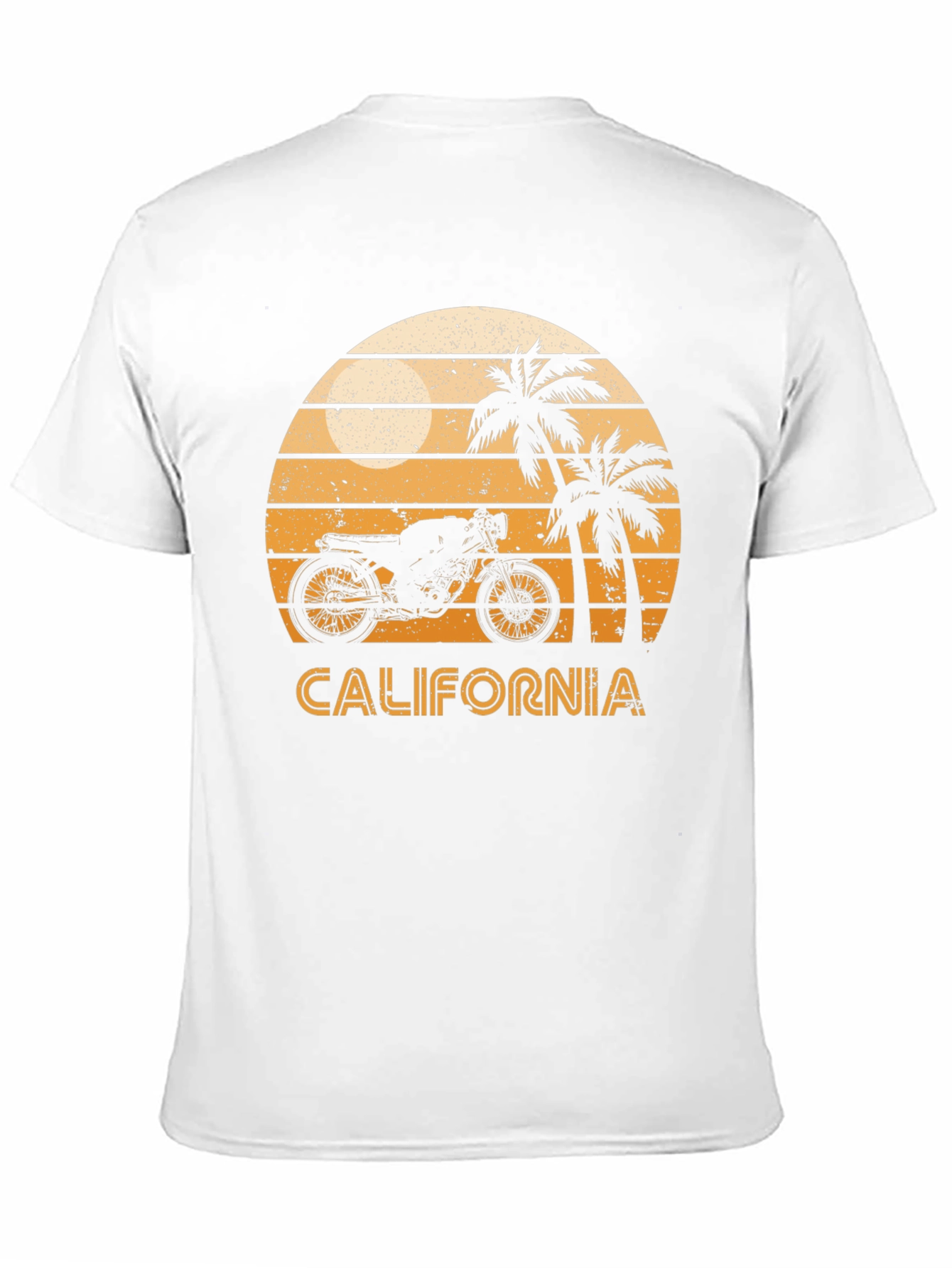 California Motorcycle Sunset Graphic Tee