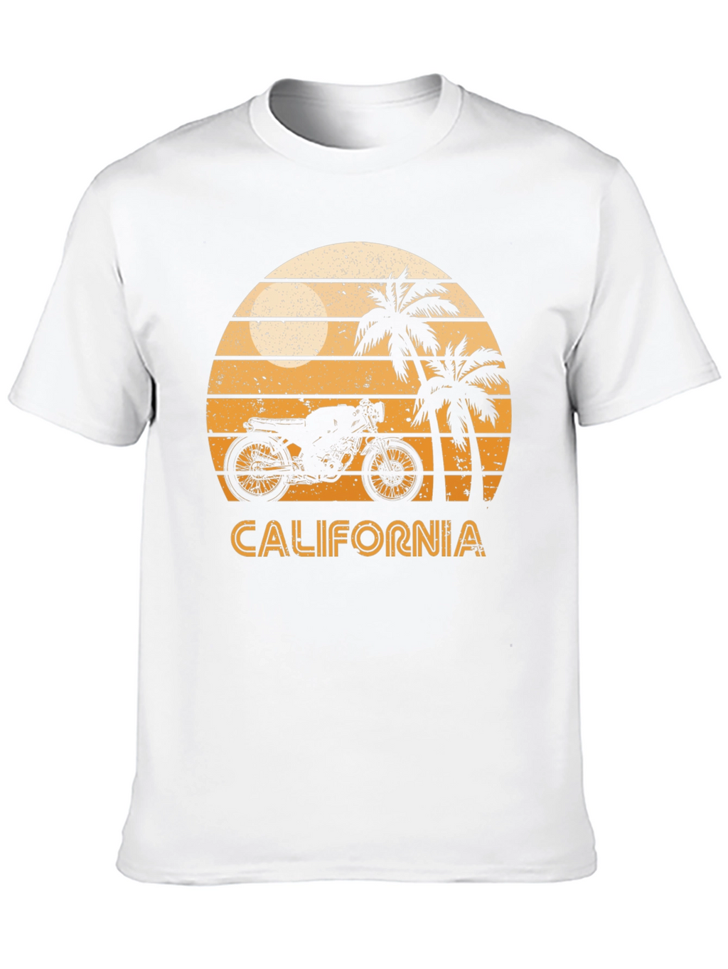 California Motorcycle Sunset Graphic Tee