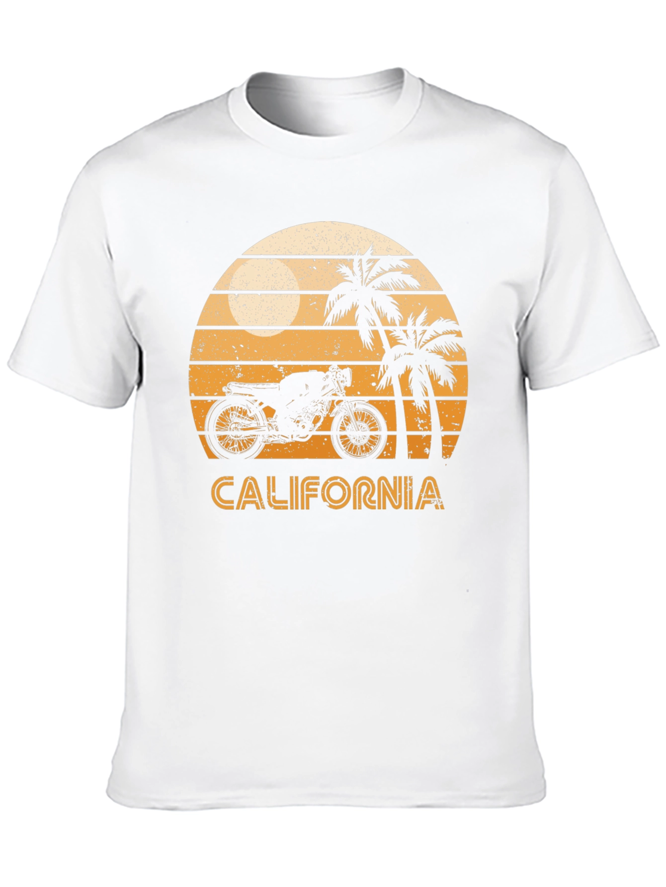 California Motorcycle Sunset Graphic Tee