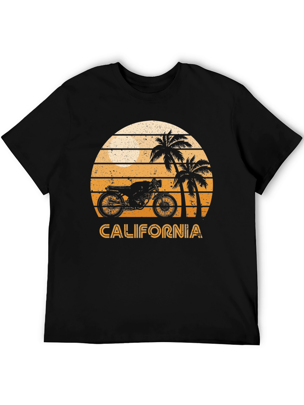 California Motorcycle Sunset Graphic Tee