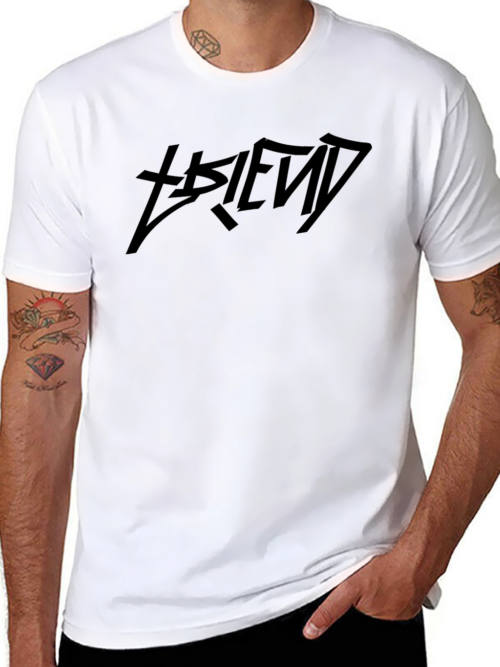 Edgy Graphic Black T-Shirt