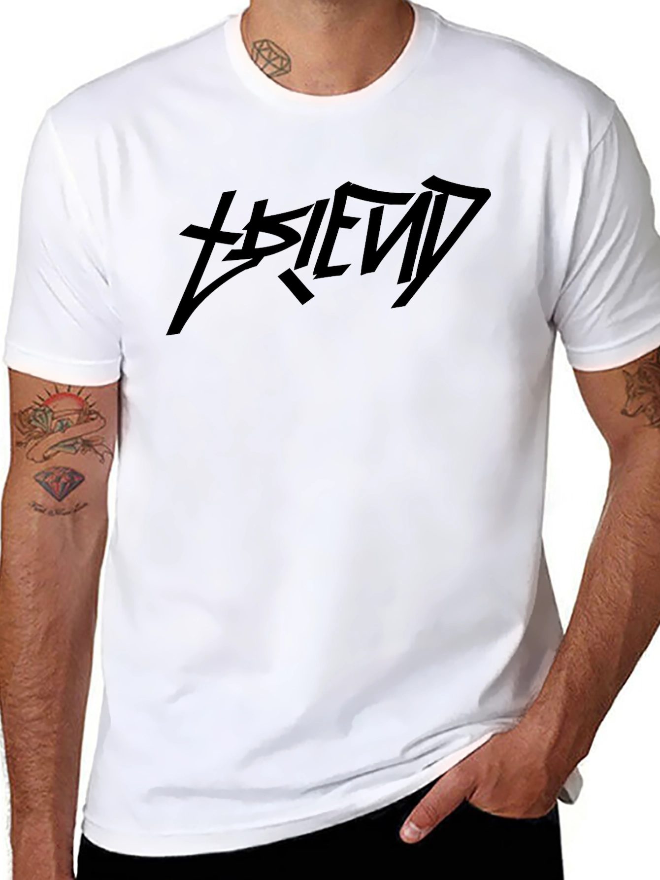 Edgy Graphic Black T-Shirt