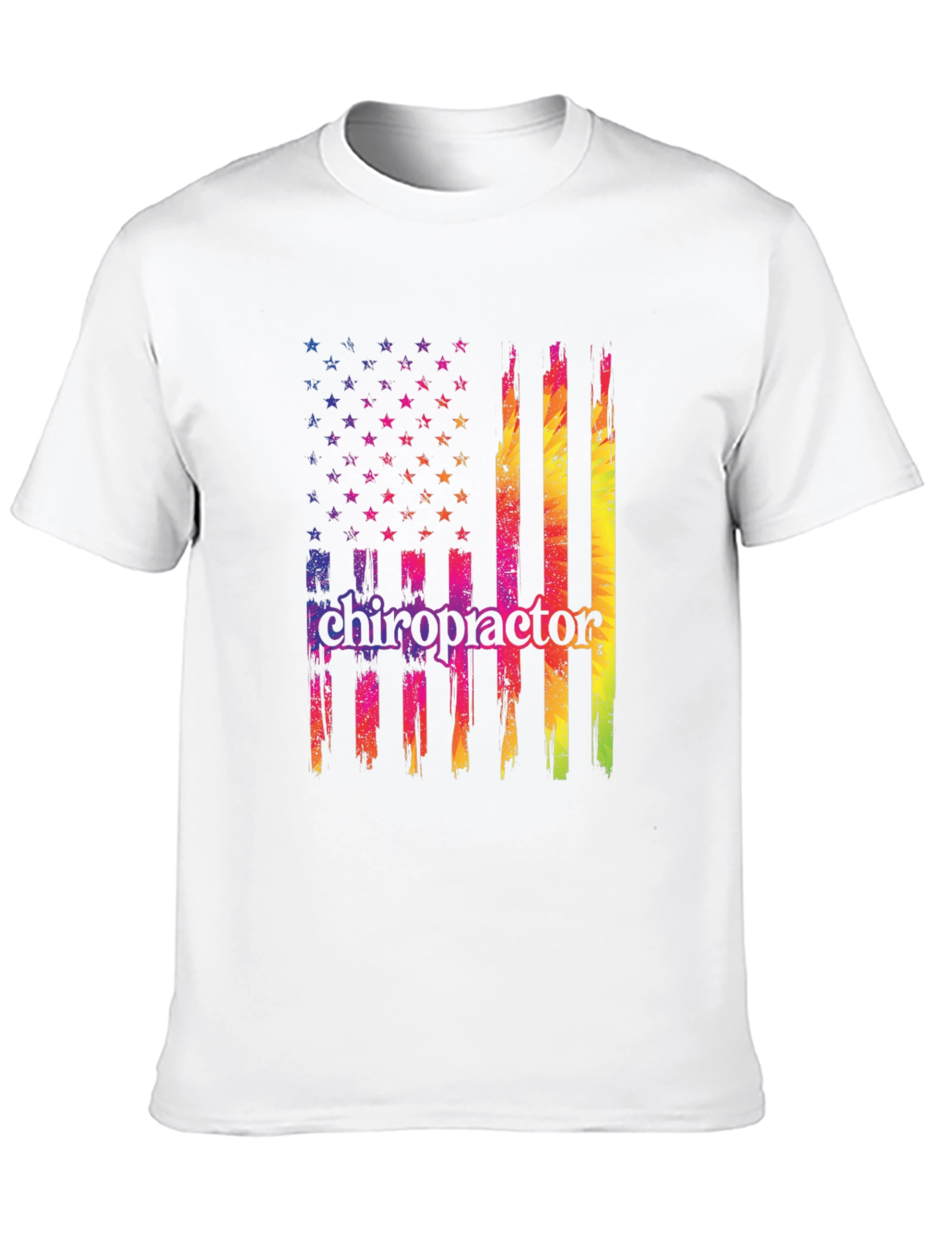 Chiropractor USA Flag Graphic T-Shirt