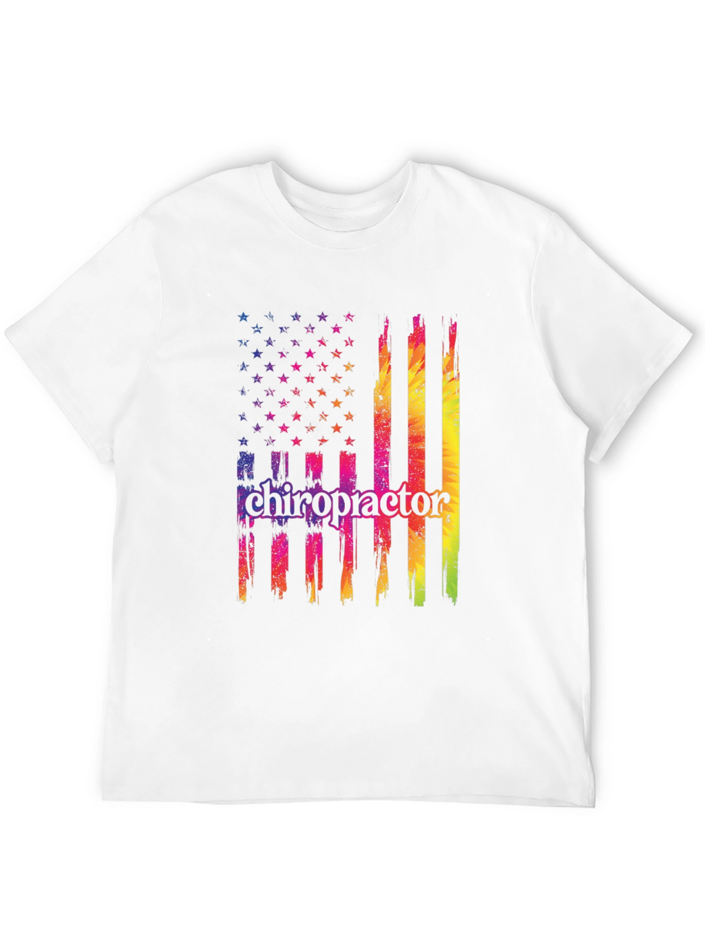 Chiropractor USA Flag Graphic T-Shirt