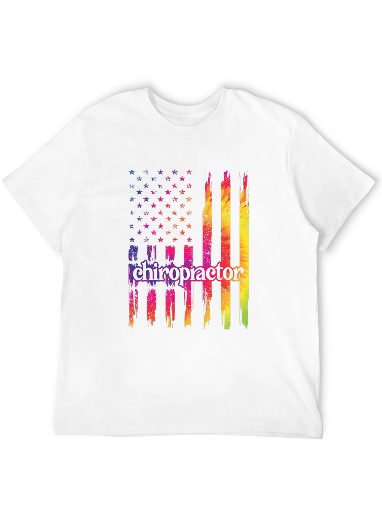 Chiropractor USA Flag Graphic T-Shirt