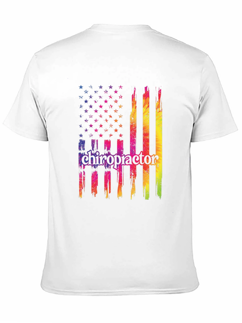 Chiropractor USA Flag Graphic T-Shirt