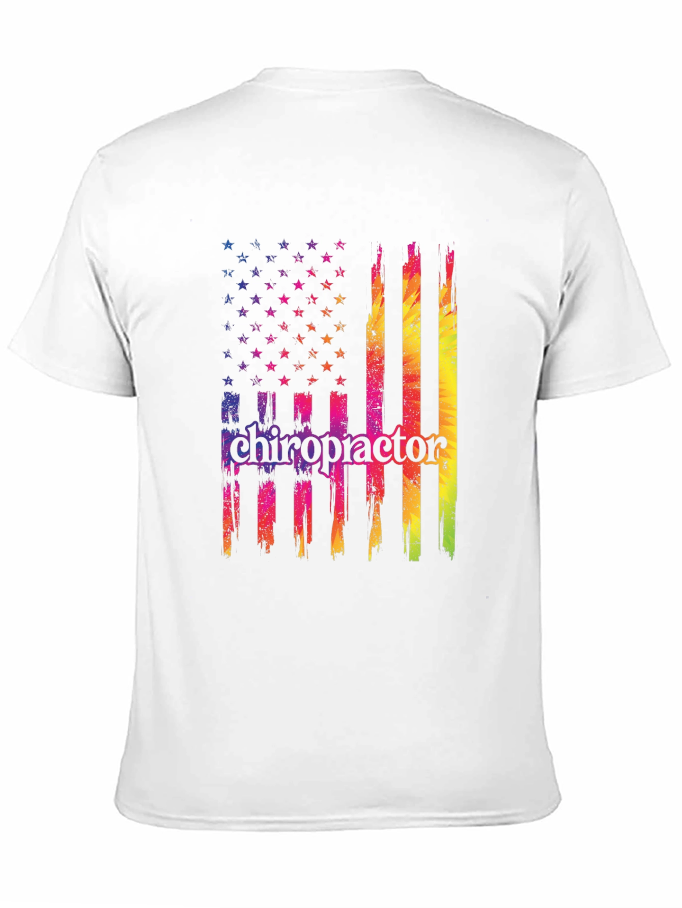 Chiropractor USA Flag Graphic T-Shirt
