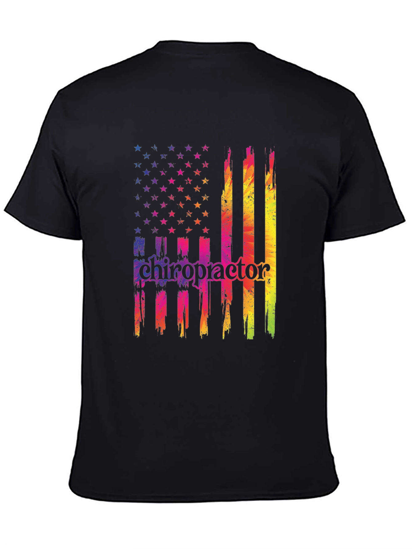 Chiropractor USA Flag Graphic T-Shirt