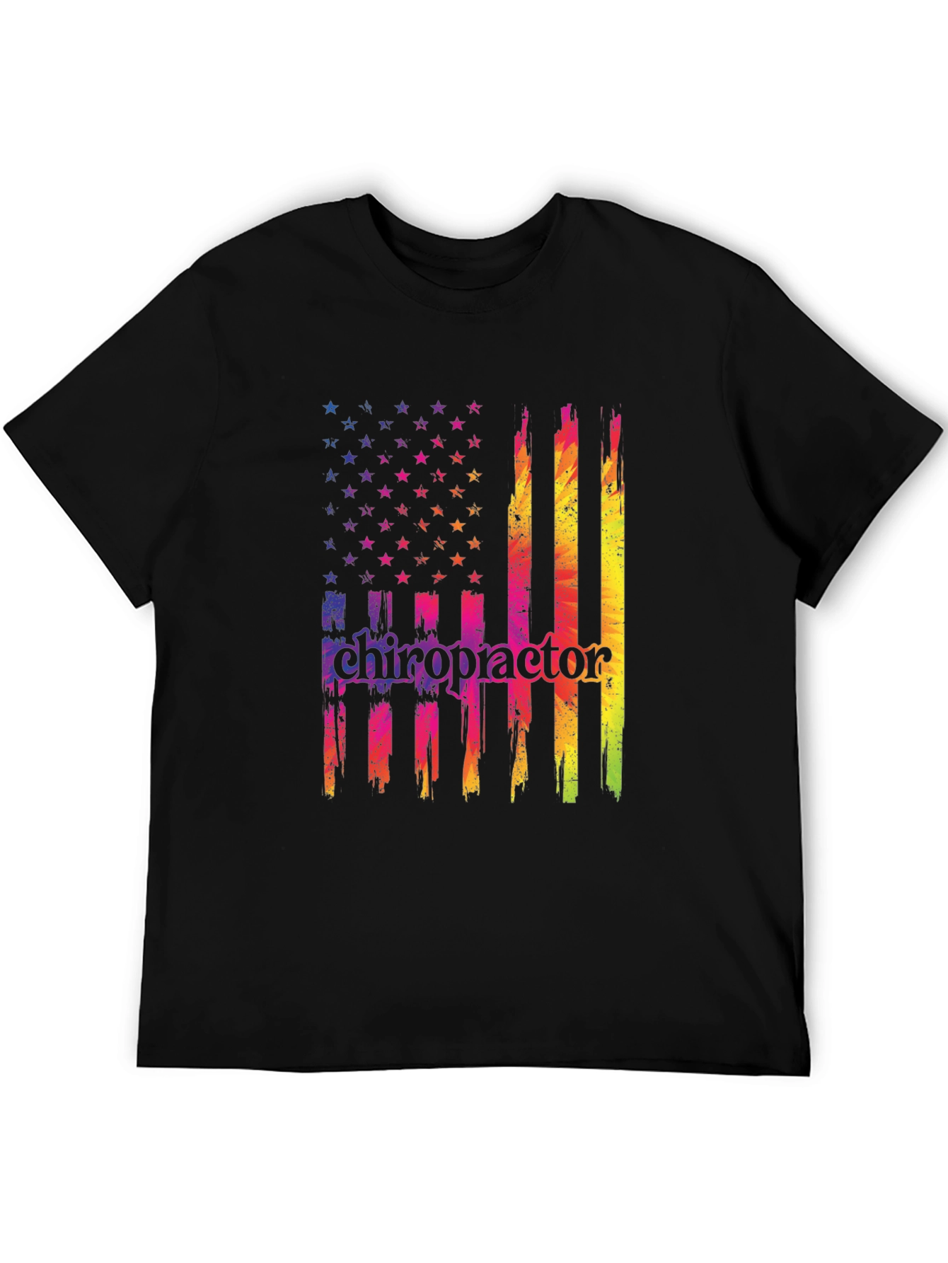 Chiropractor USA Flag Graphic T-Shirt