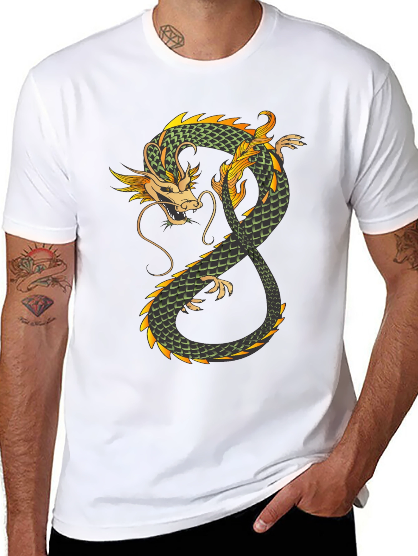 Dragon Graphic Tee - Mens Black T-Shirt