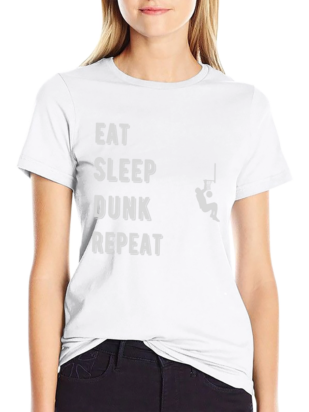Eat Sleep Dunk Repeat Black Graphic Tee