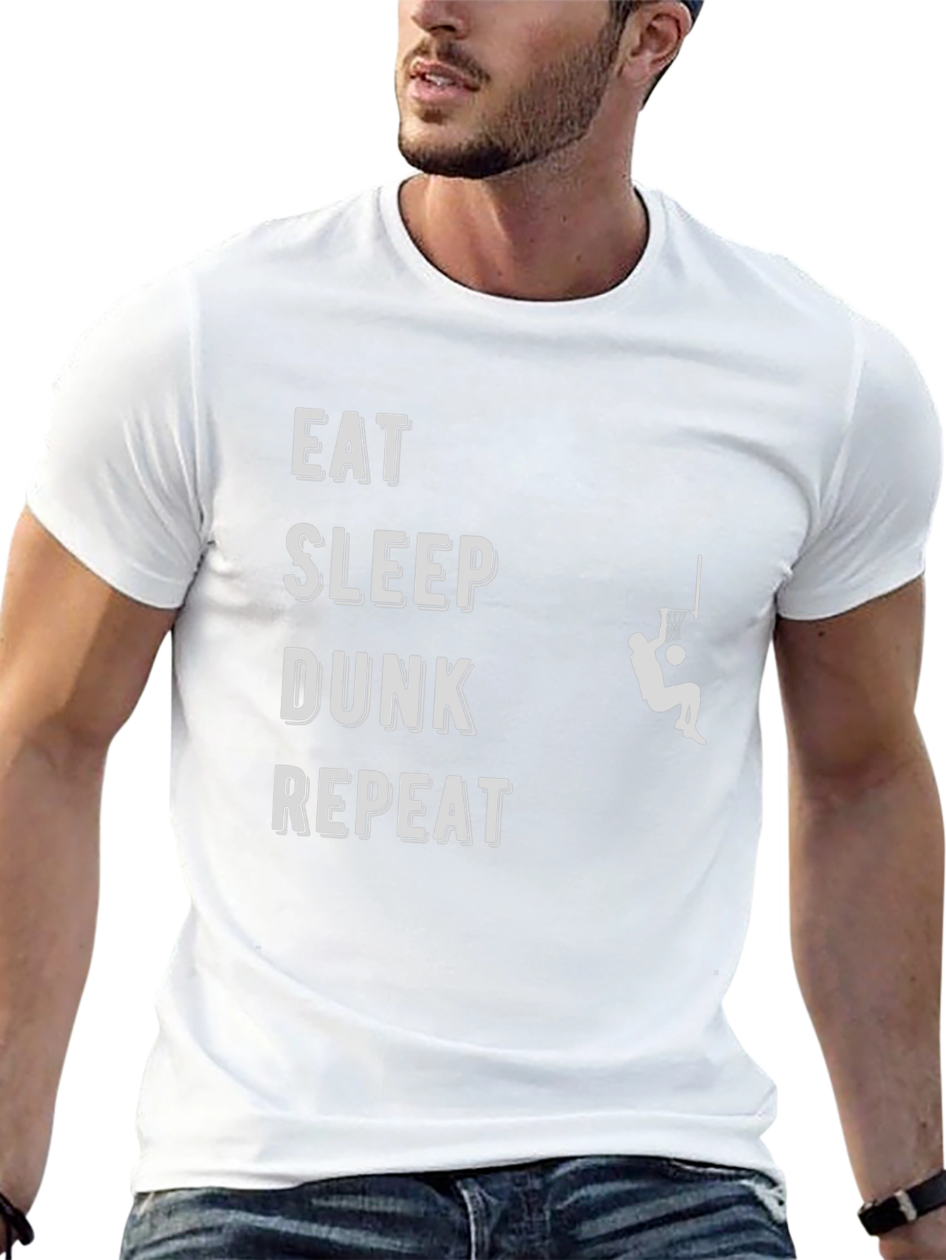 Eat Sleep Dunk Repeat Black Graphic Tee