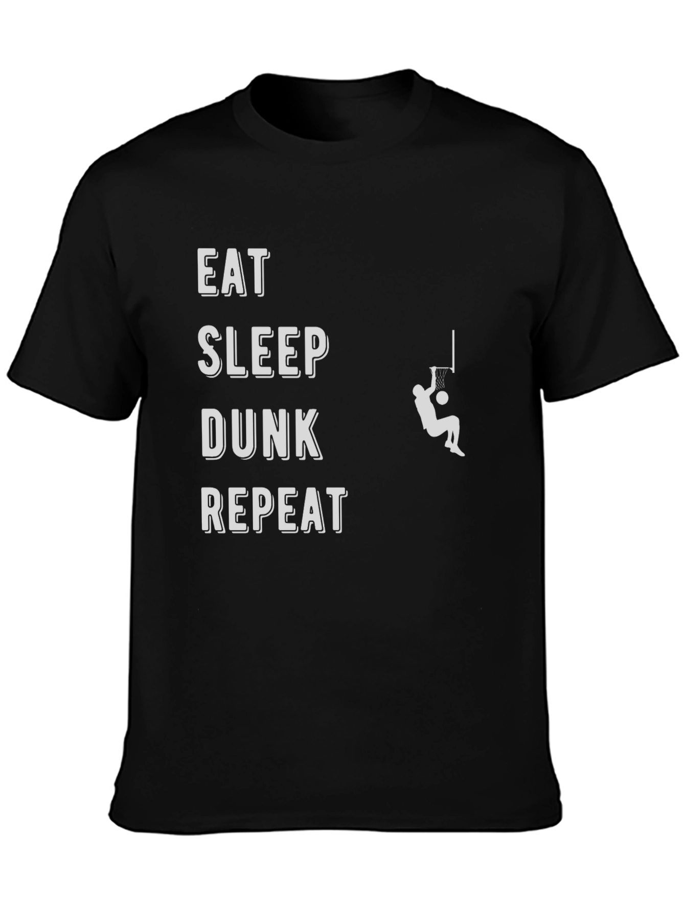 Eat Sleep Dunk Repeat Black Graphic Tee