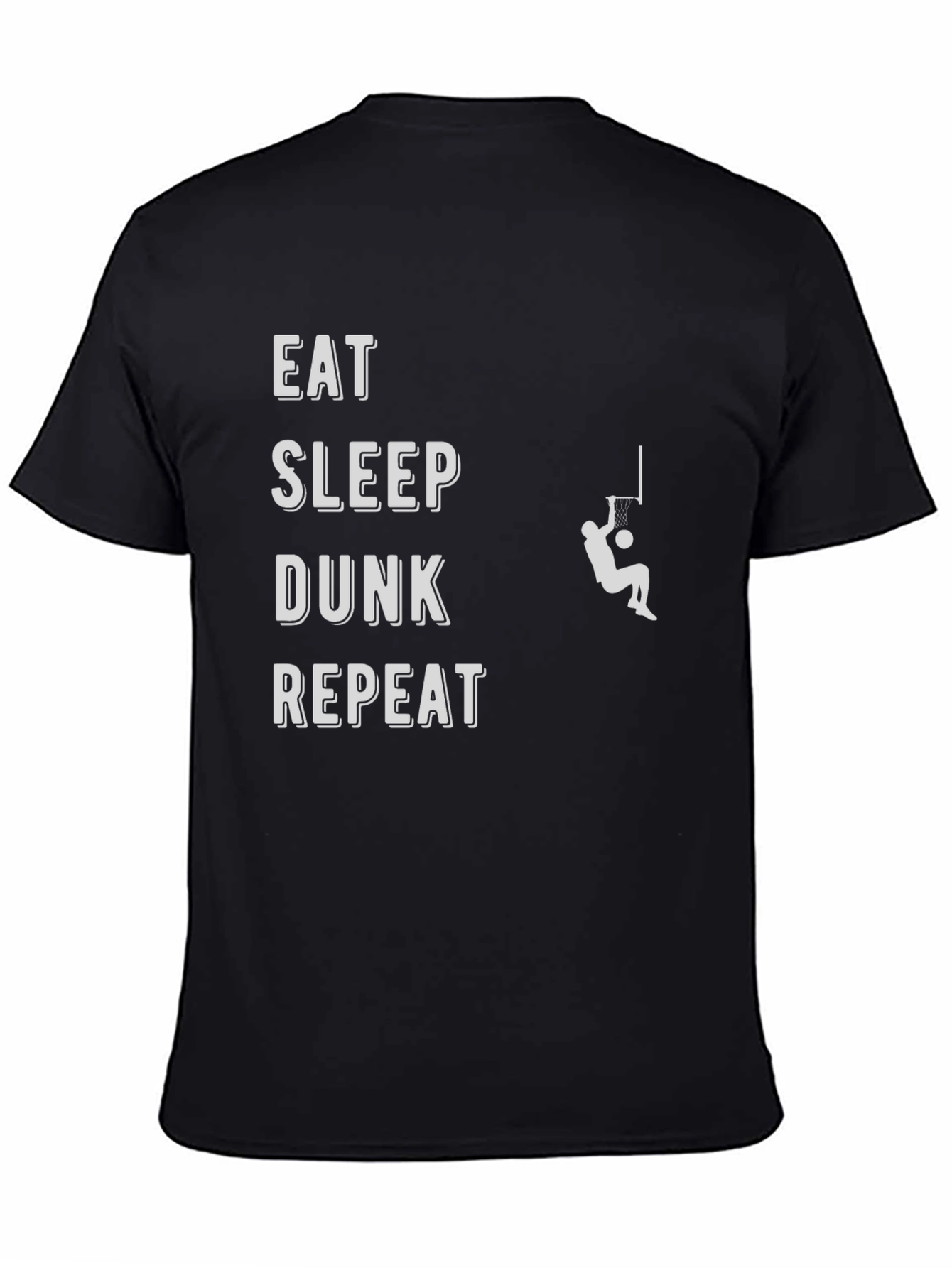 Eat Sleep Dunk Repeat Black Graphic Tee