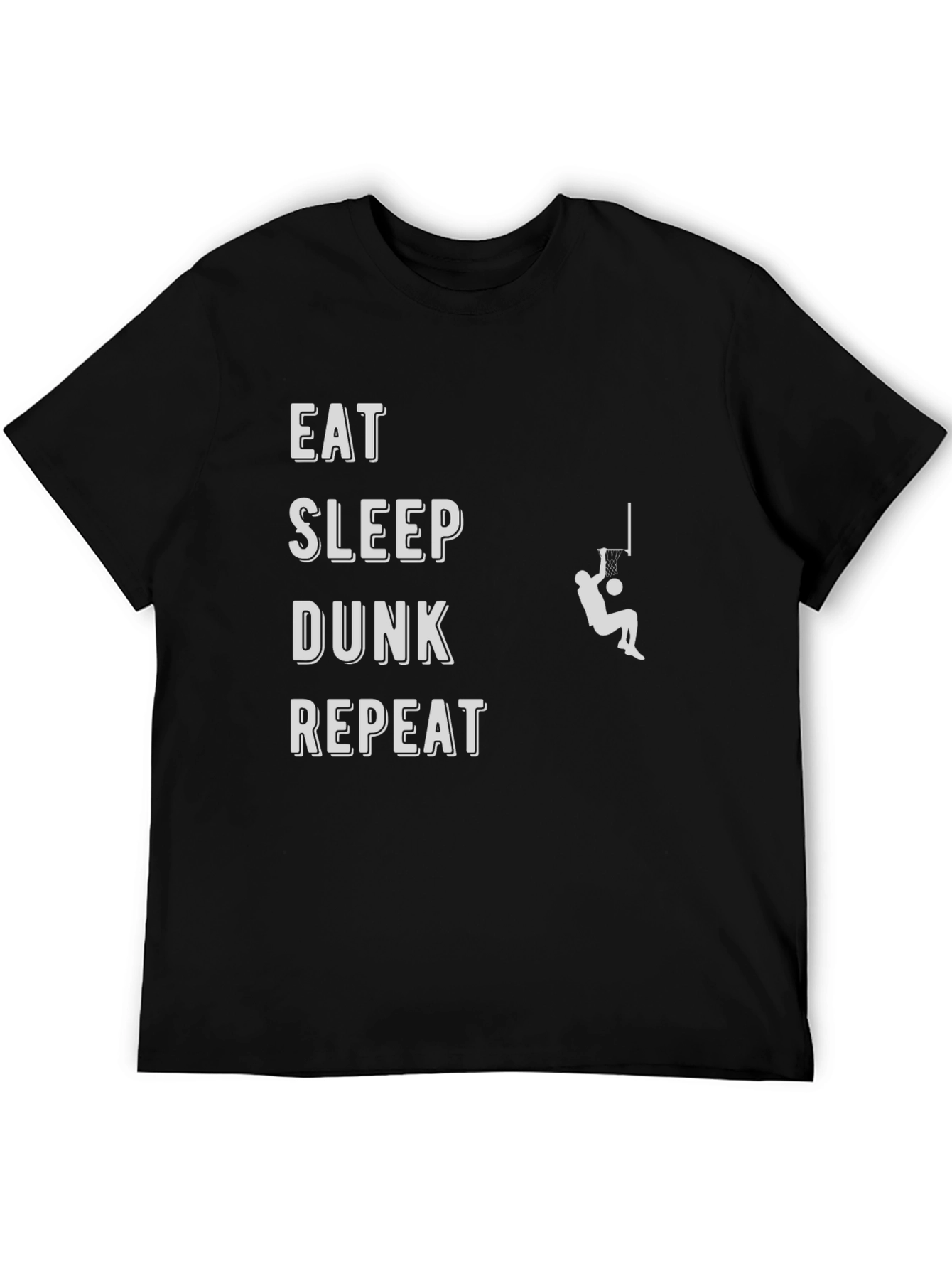 Eat Sleep Dunk Repeat Black Graphic Tee