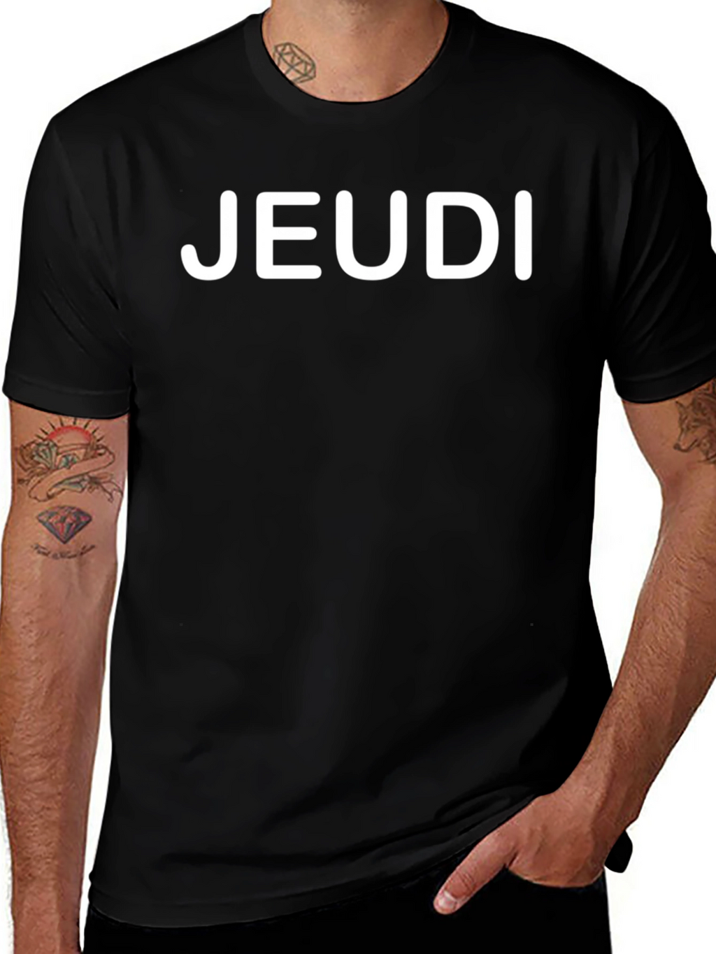 Jeudi Black T-Shirt - Casual Friday Style