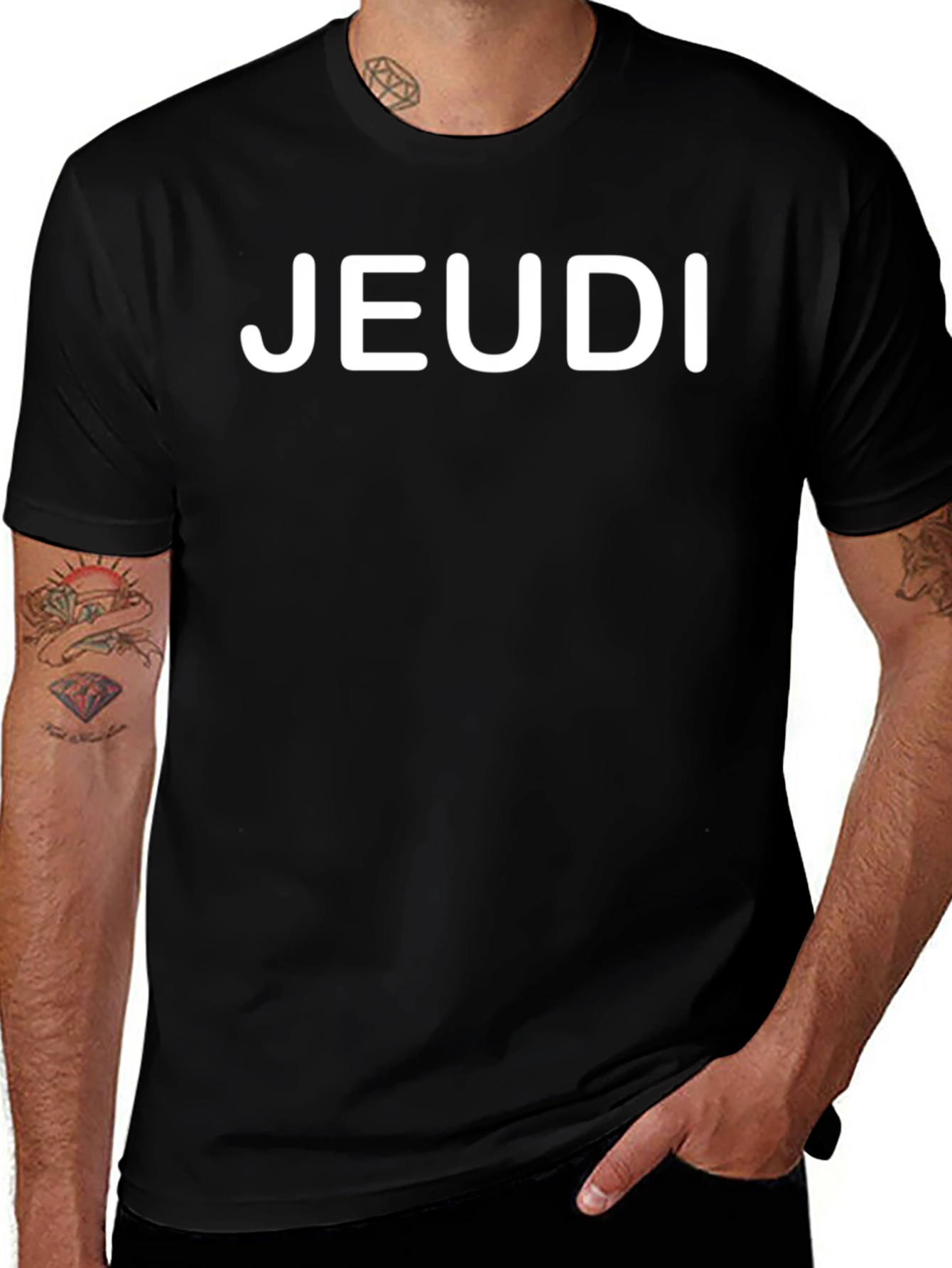 Jeudi Black T-Shirt - Casual Friday Style