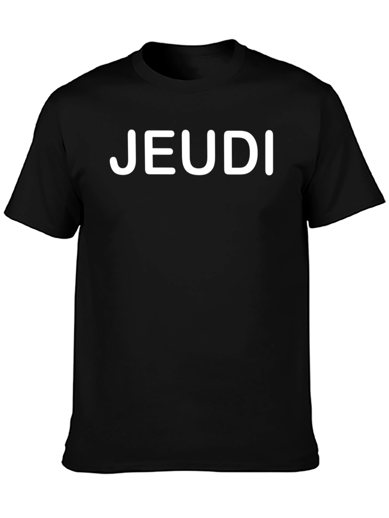 Jeudi Black T-Shirt - Casual Friday Style