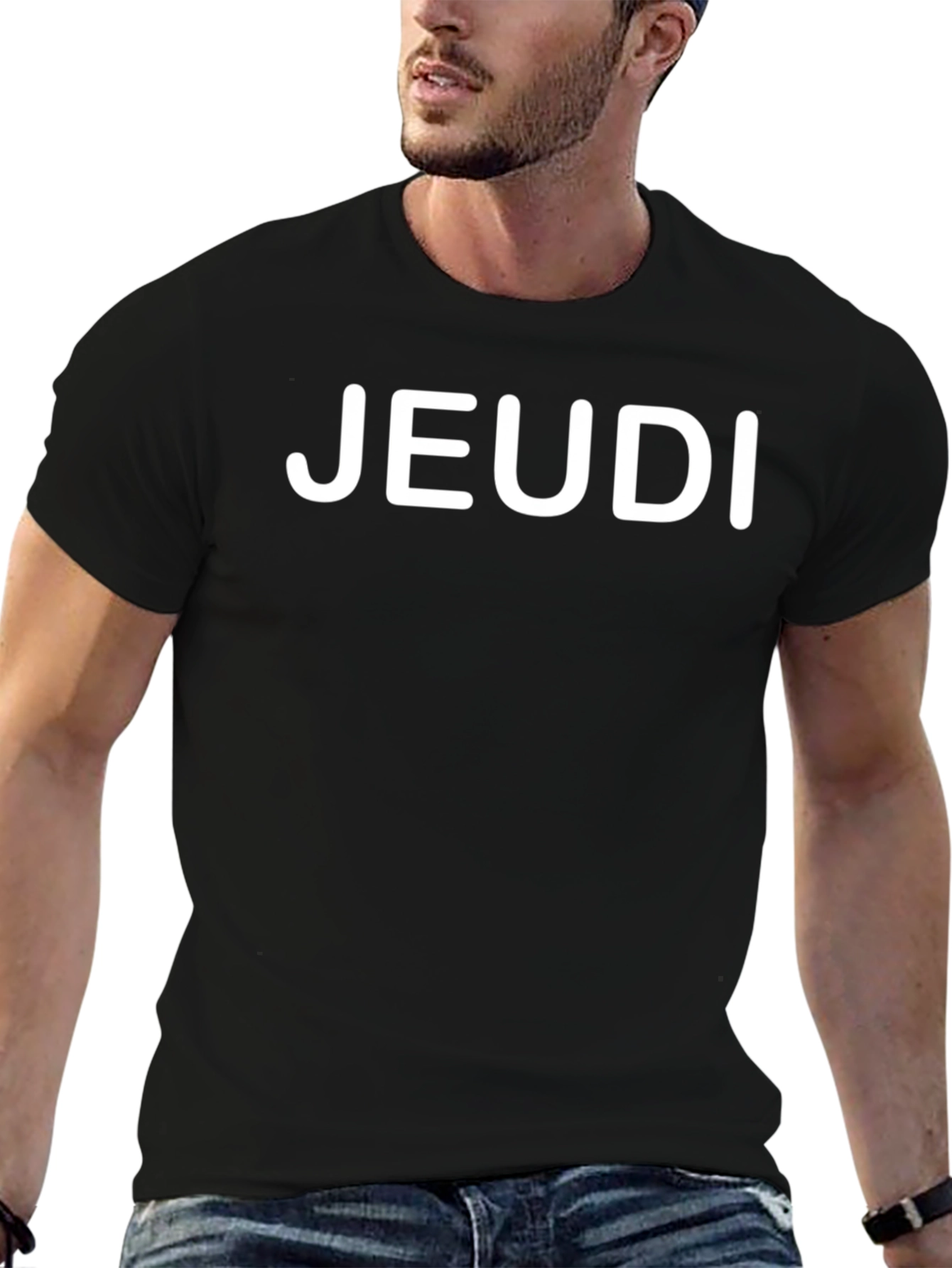 Jeudi Black T-Shirt - Casual Friday Style