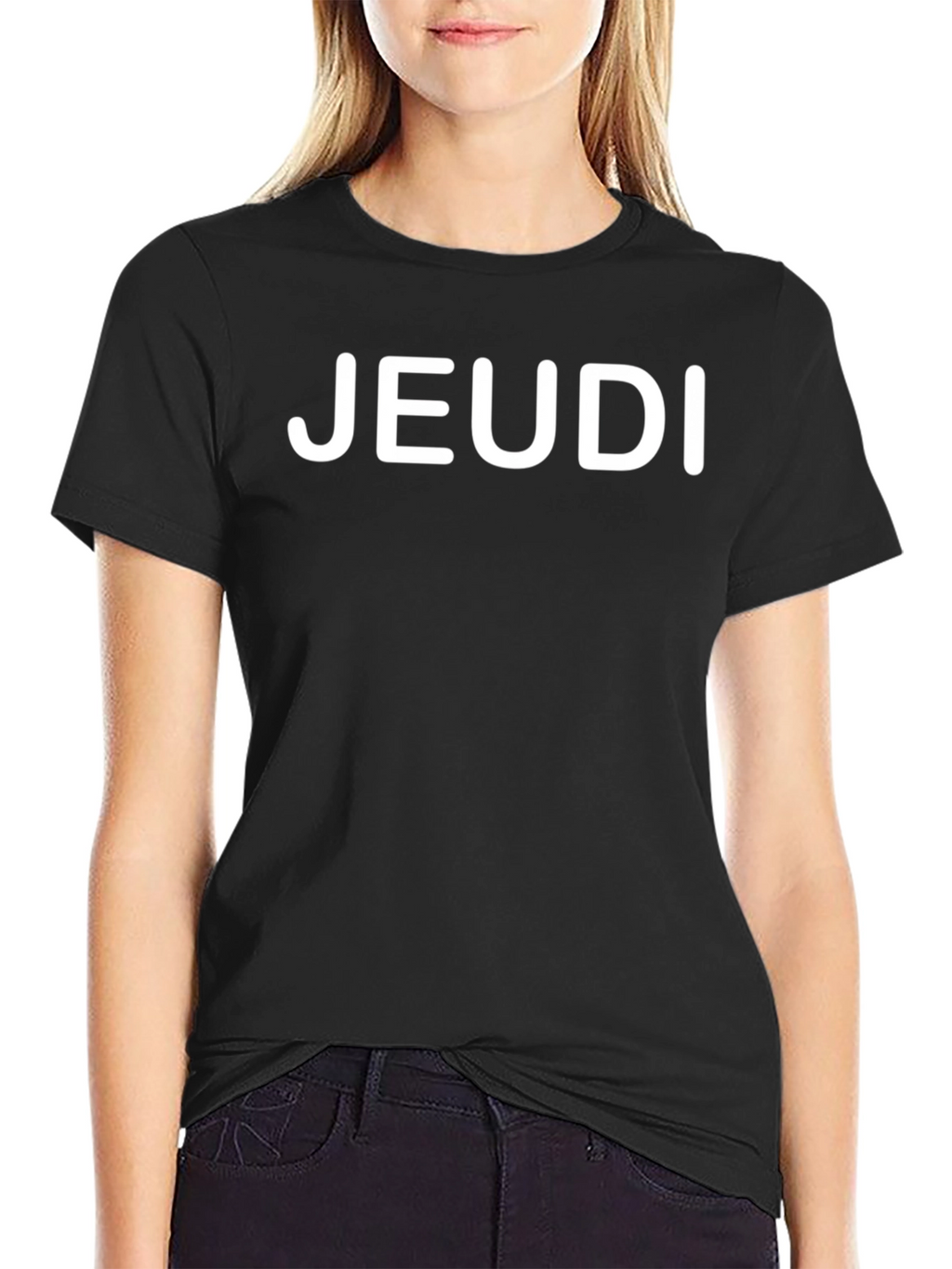 Jeudi Black T-Shirt - Casual Friday Style