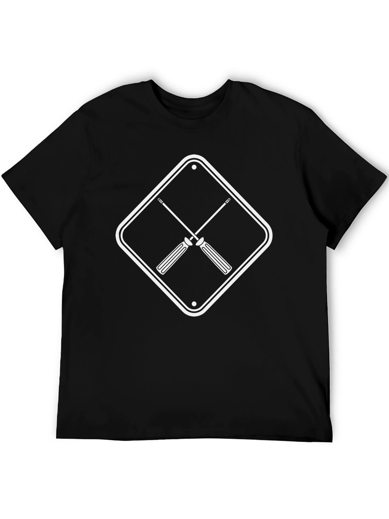 Crossed Screwdrivers Graphic Tee - Black