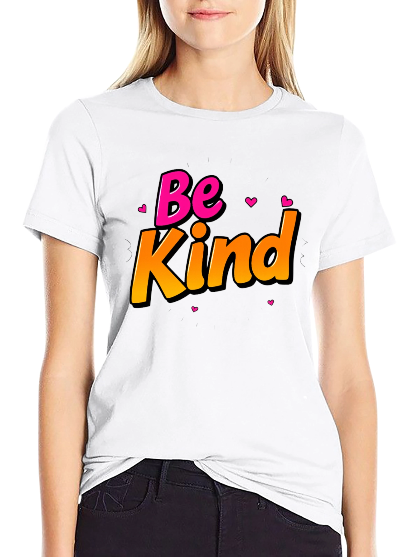 Be Kind Black T-Shirt - Positive Message Tee