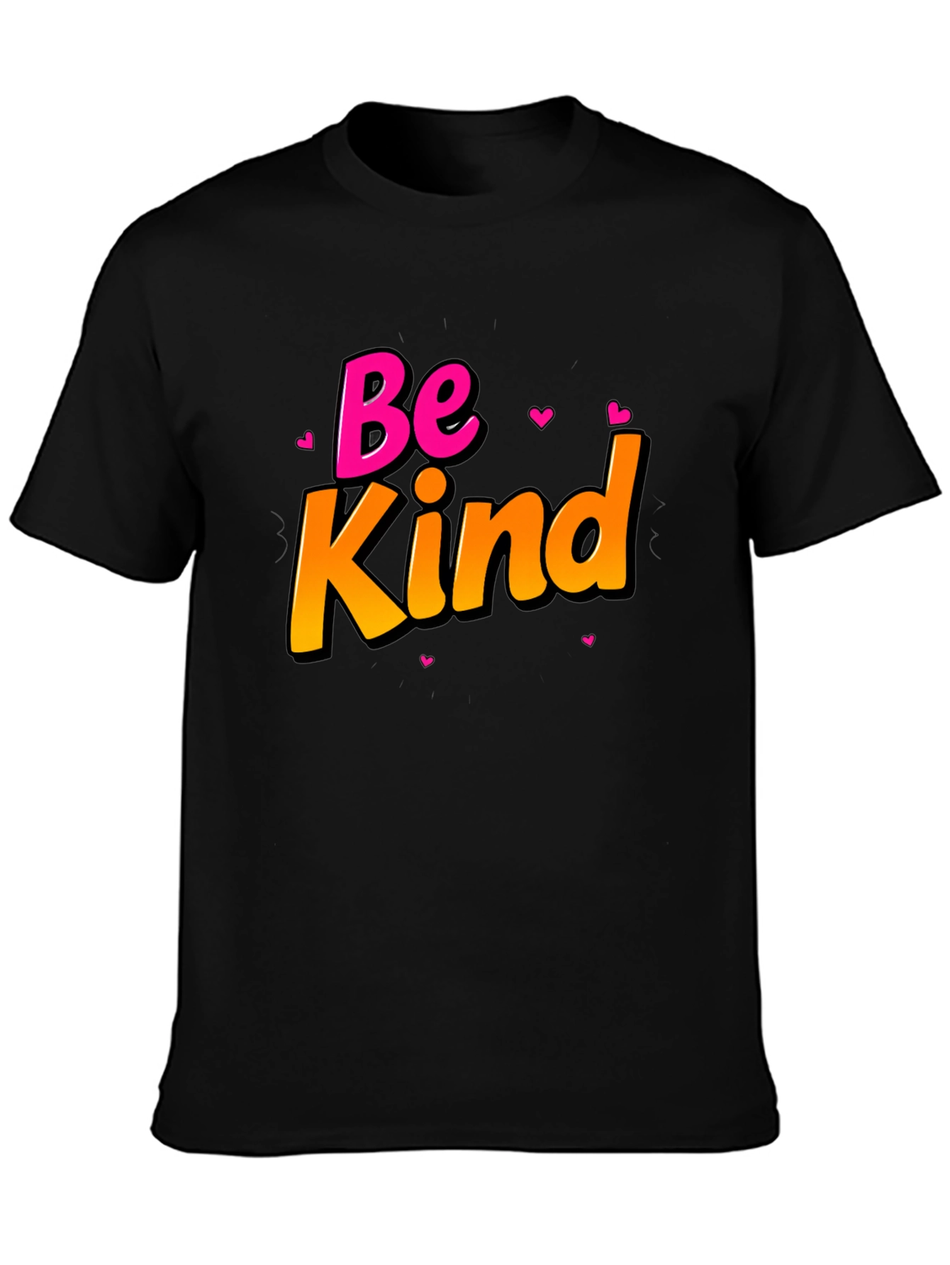 Be Kind Black T-Shirt - Positive Message Tee