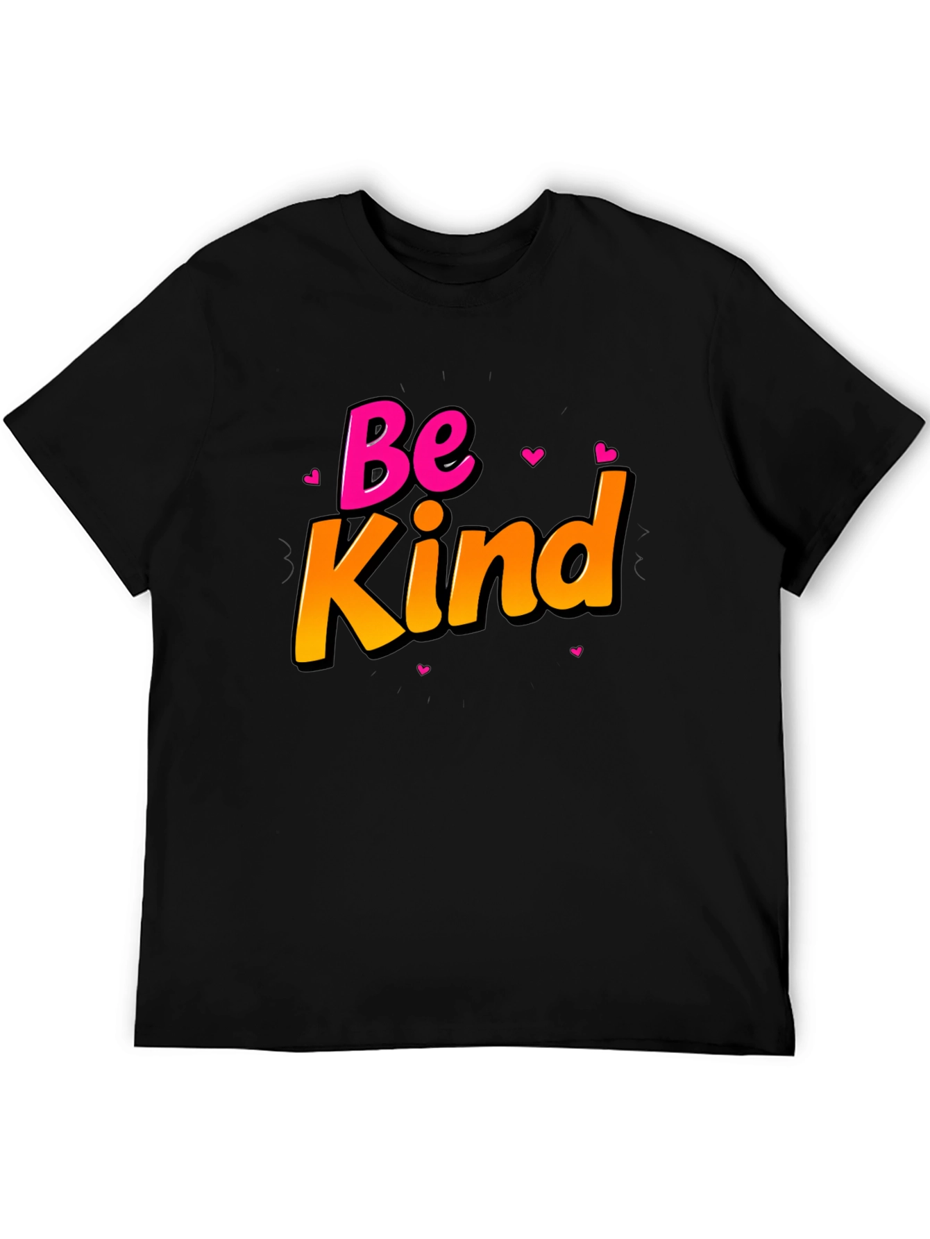 Be Kind Black T-Shirt - Positive Message Tee