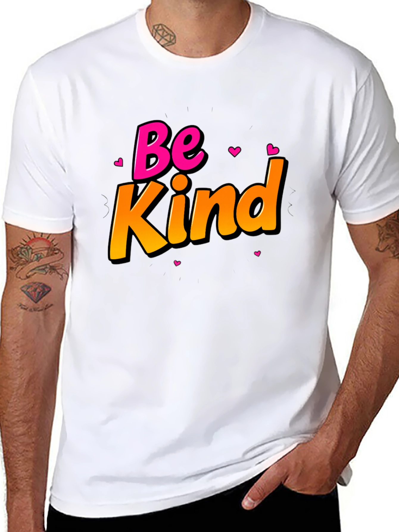 Be Kind Black T-Shirt - Positive Message Tee