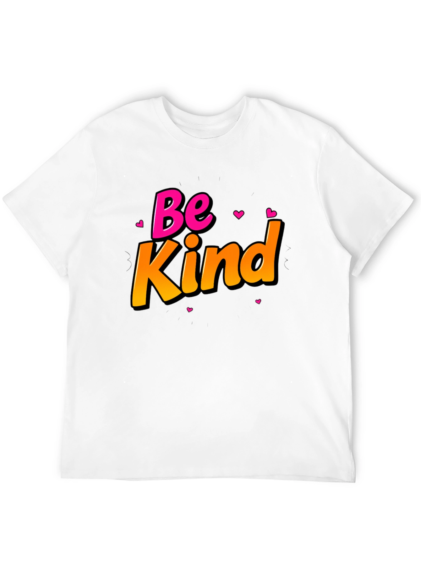 Be Kind Black T-Shirt - Positive Message Tee